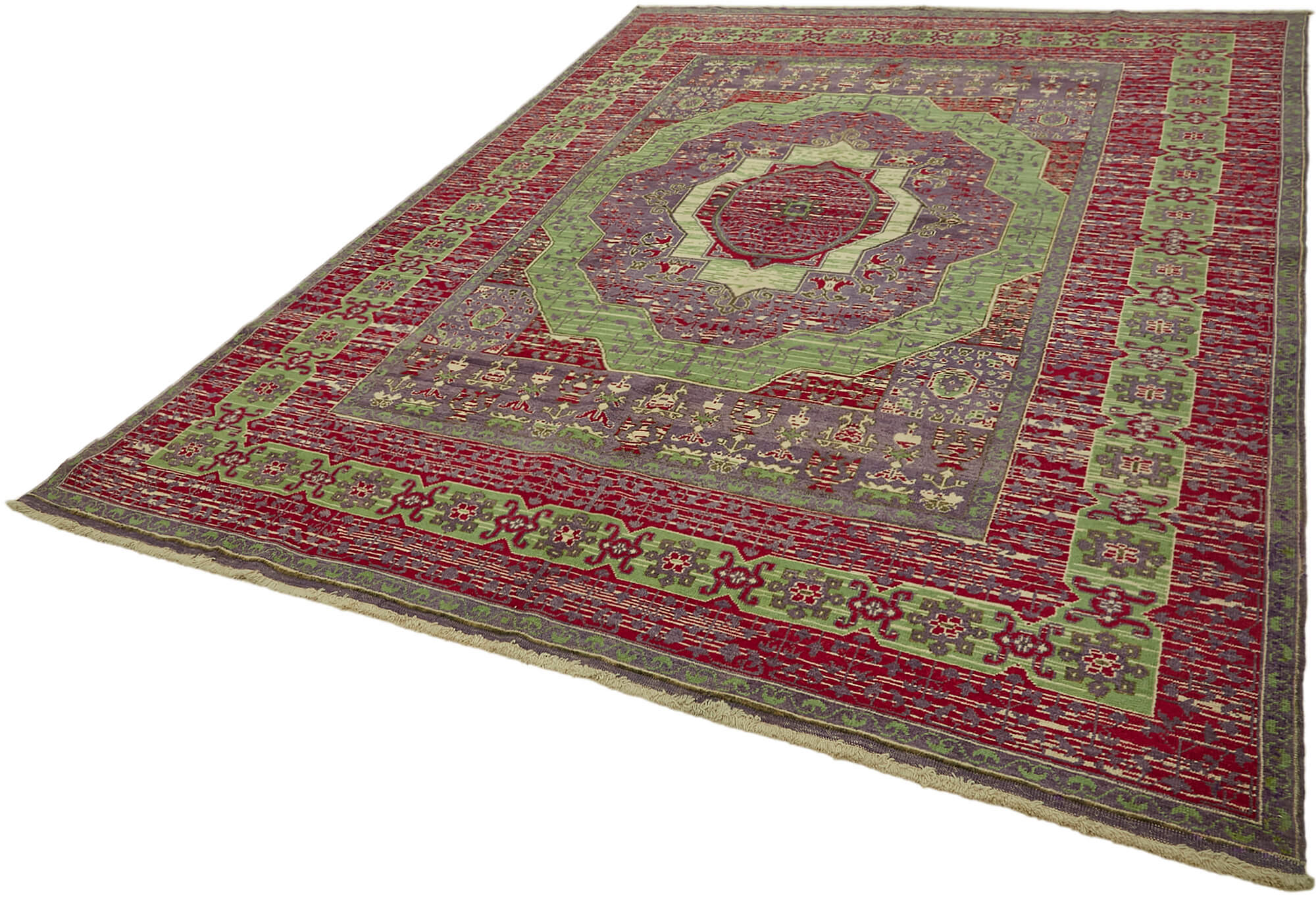 9 x 11 Red Oushak Rug - 7452