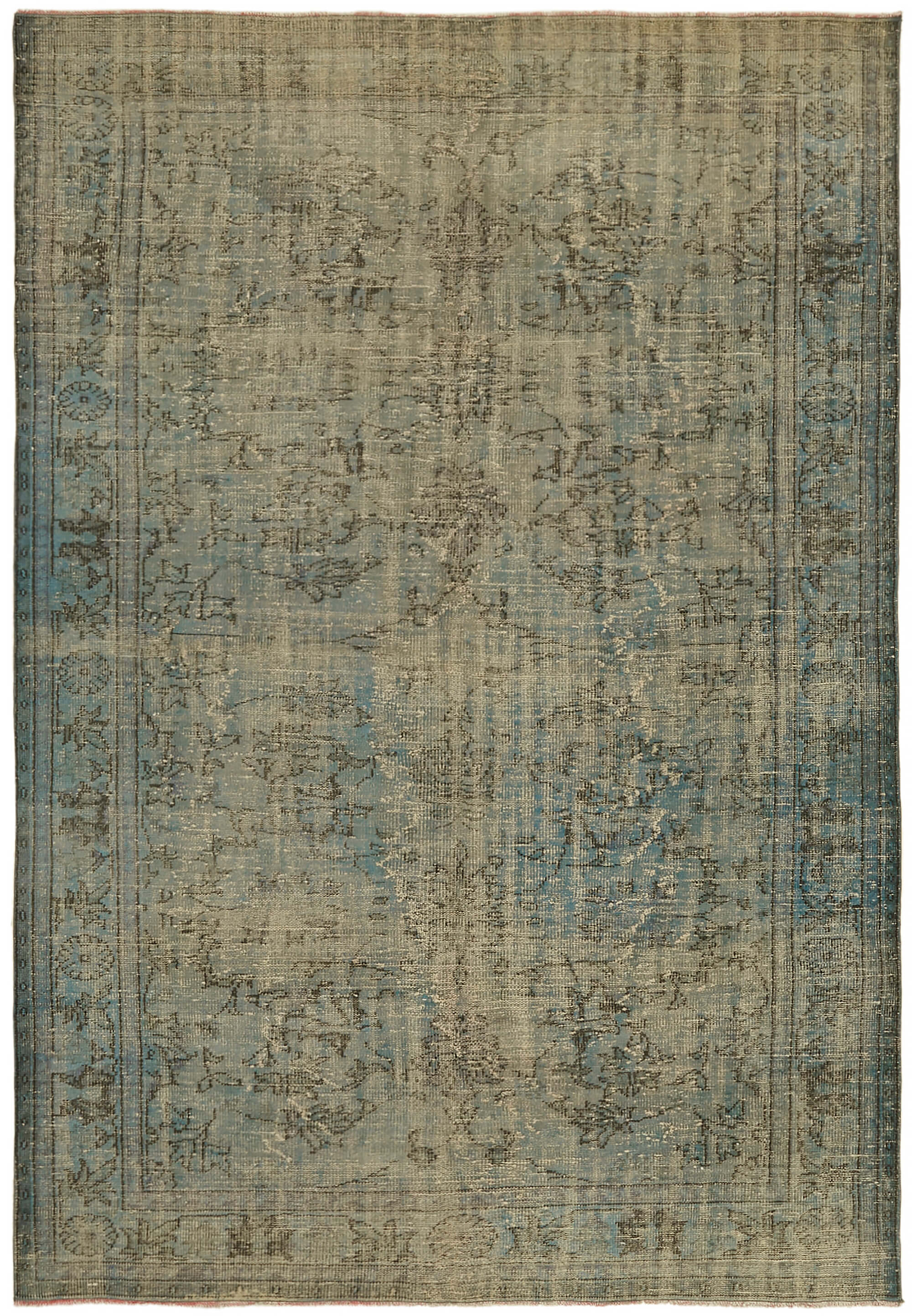 7 x 10 Blue Overdyed Rug - 7456