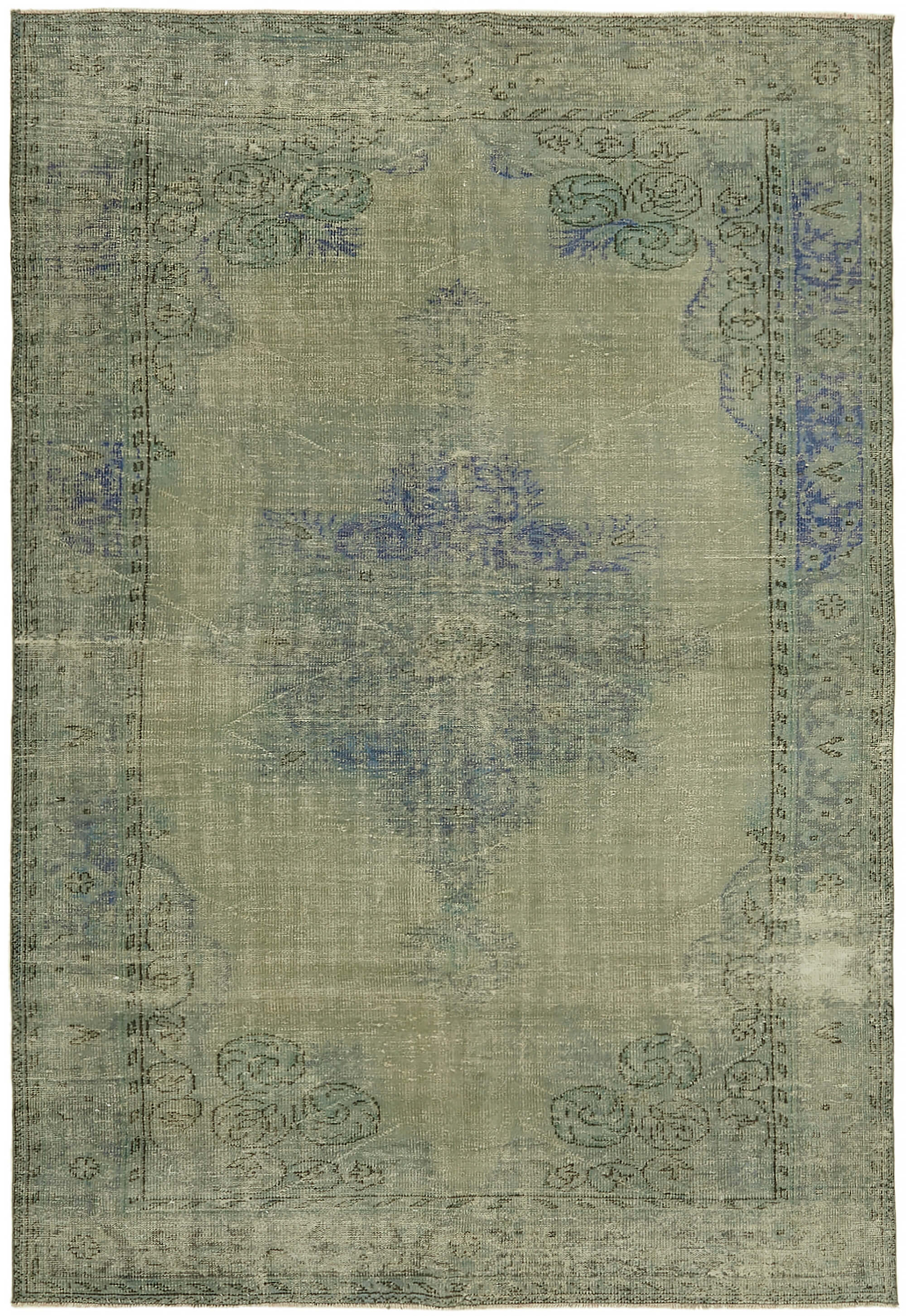 7 x 10 Blue Overdyed Rug - 7544