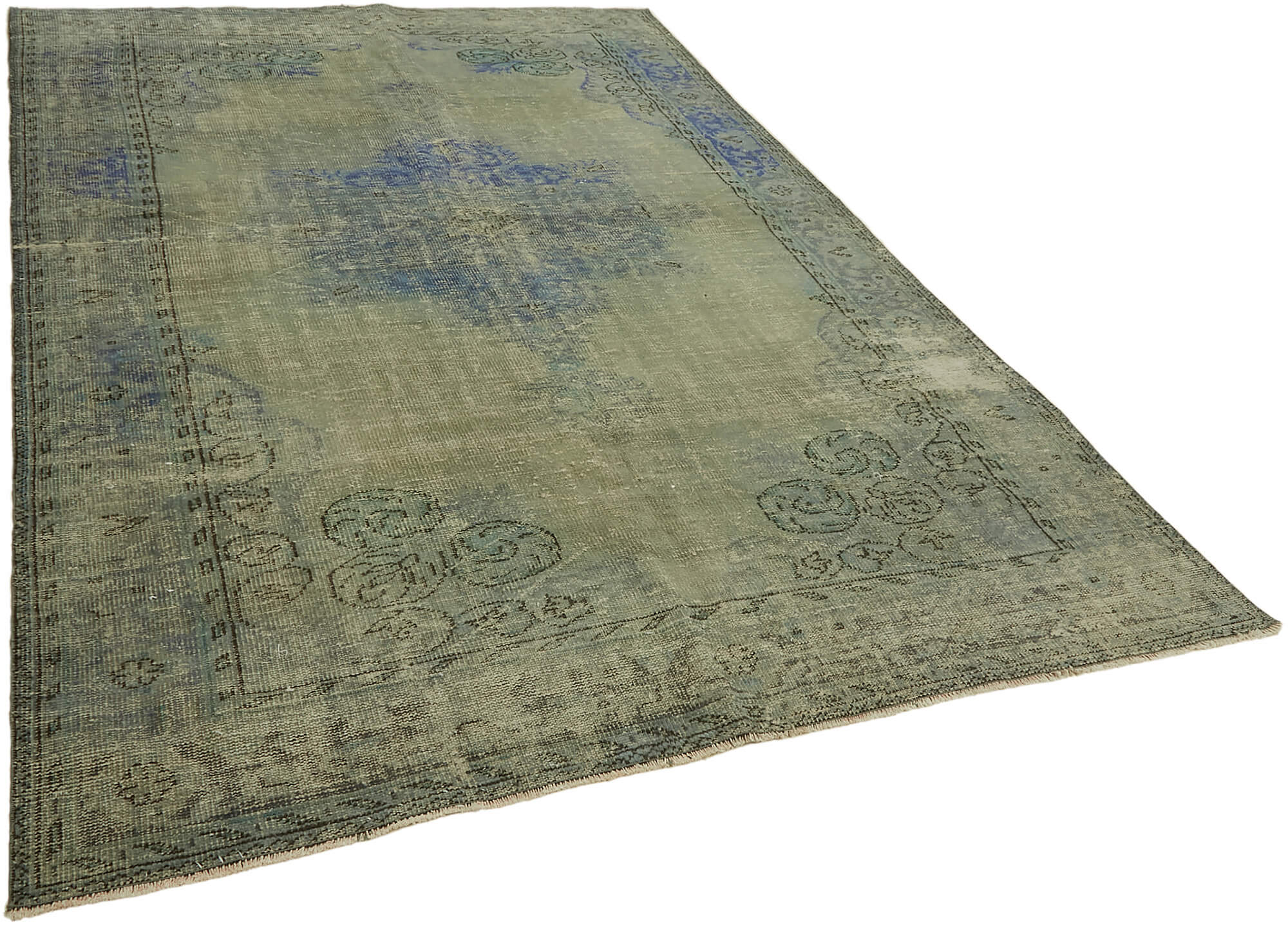 7 x 10 Blue Overdyed Rug - 7544