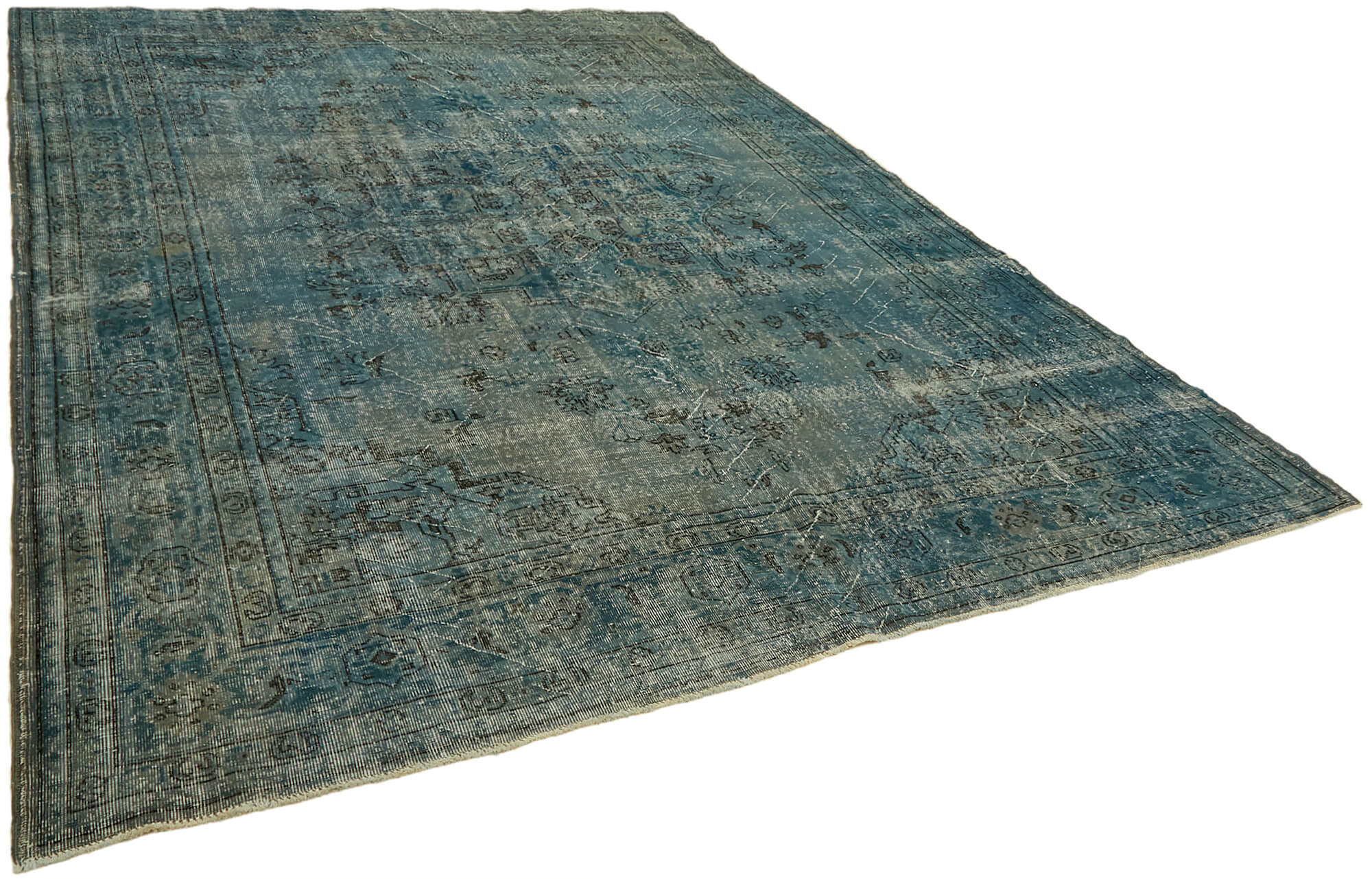 8 x 11 Blue Overdyed Rug - 7545