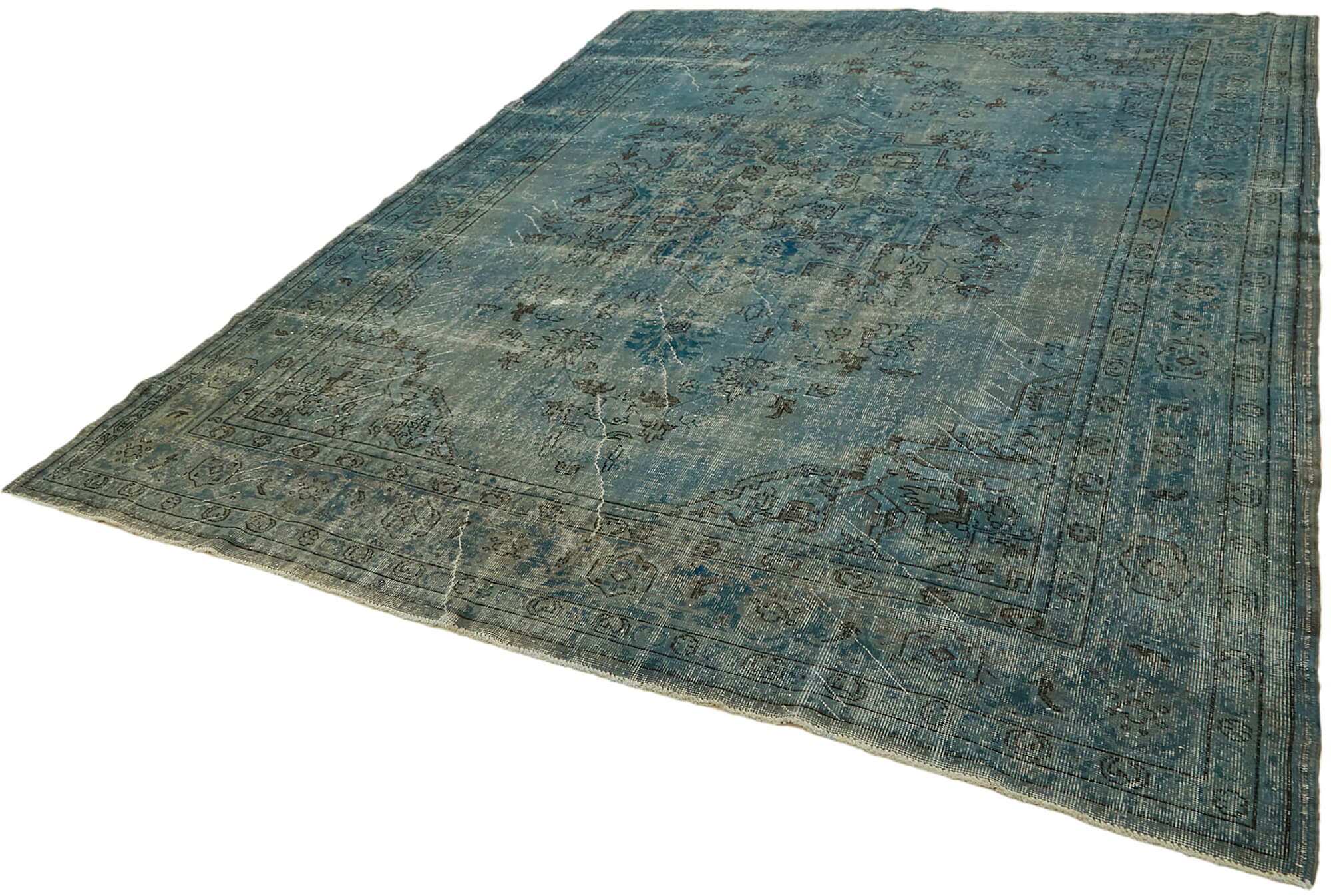 8 x 11 Blue Overdyed Rug - 7545