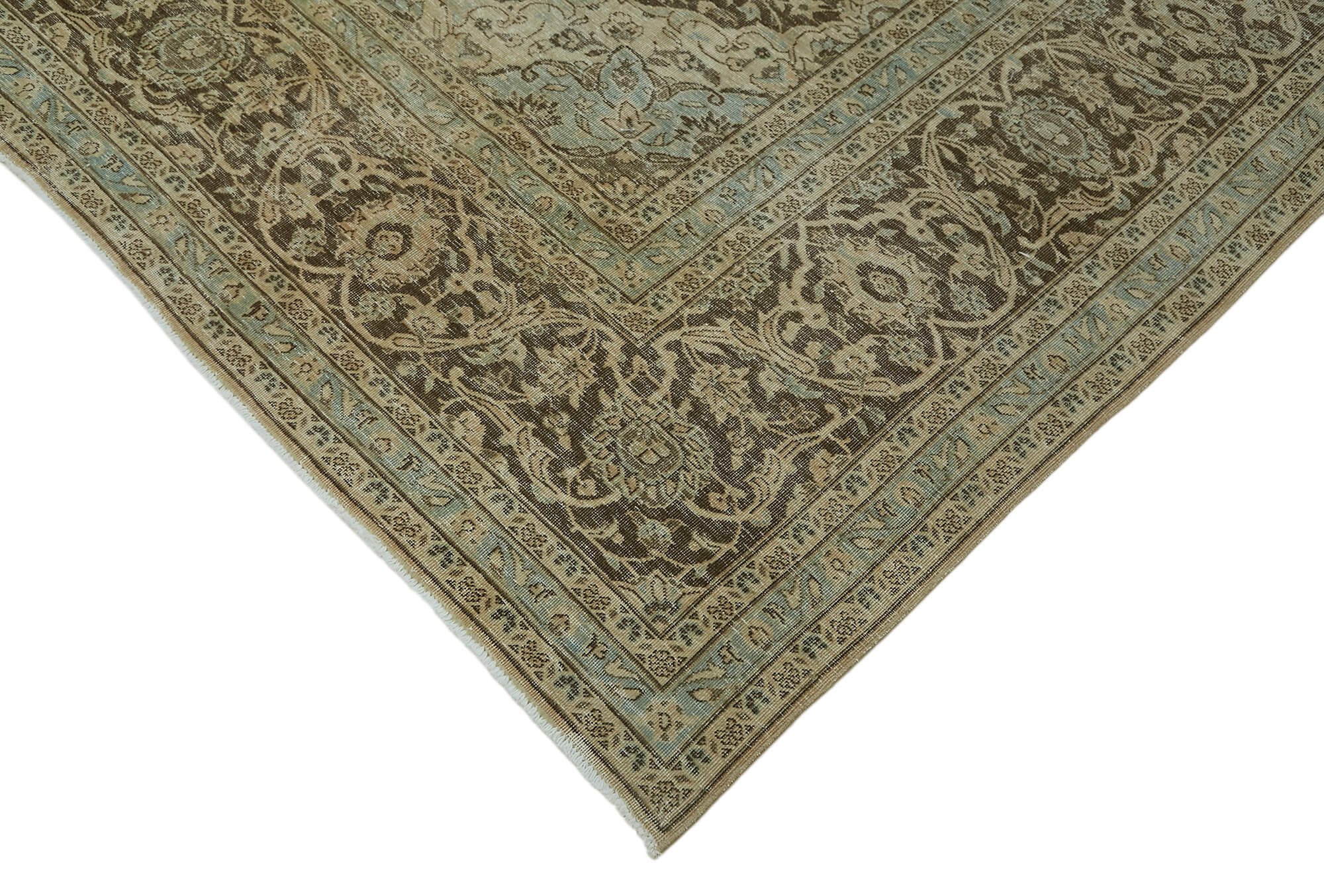 10 x 13 Beige Vintage Large Area Rug - 7623