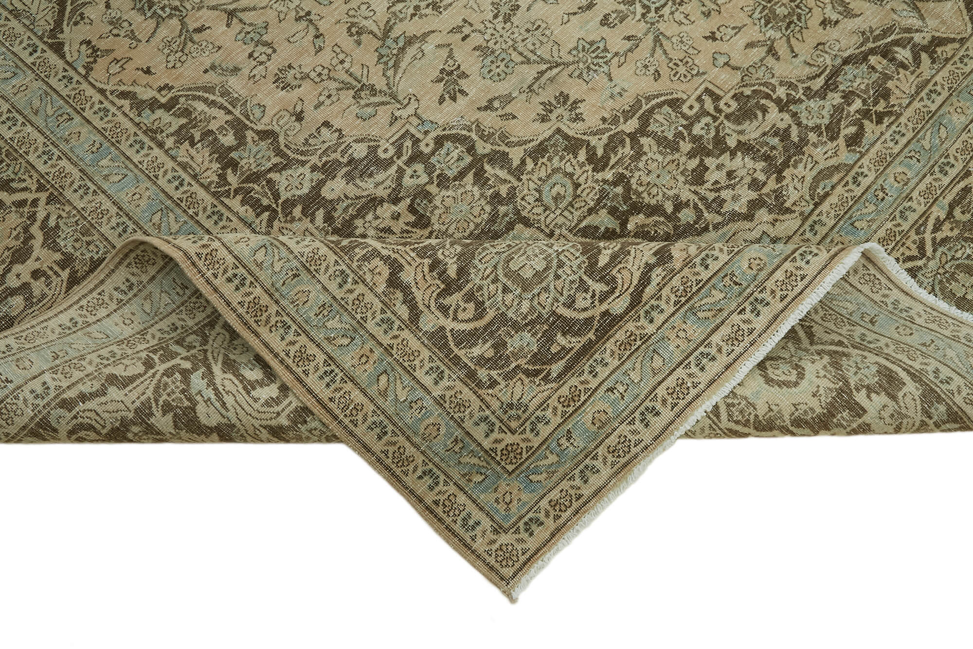 10 x 13 Beige Vintage Large Area Rug - 7623