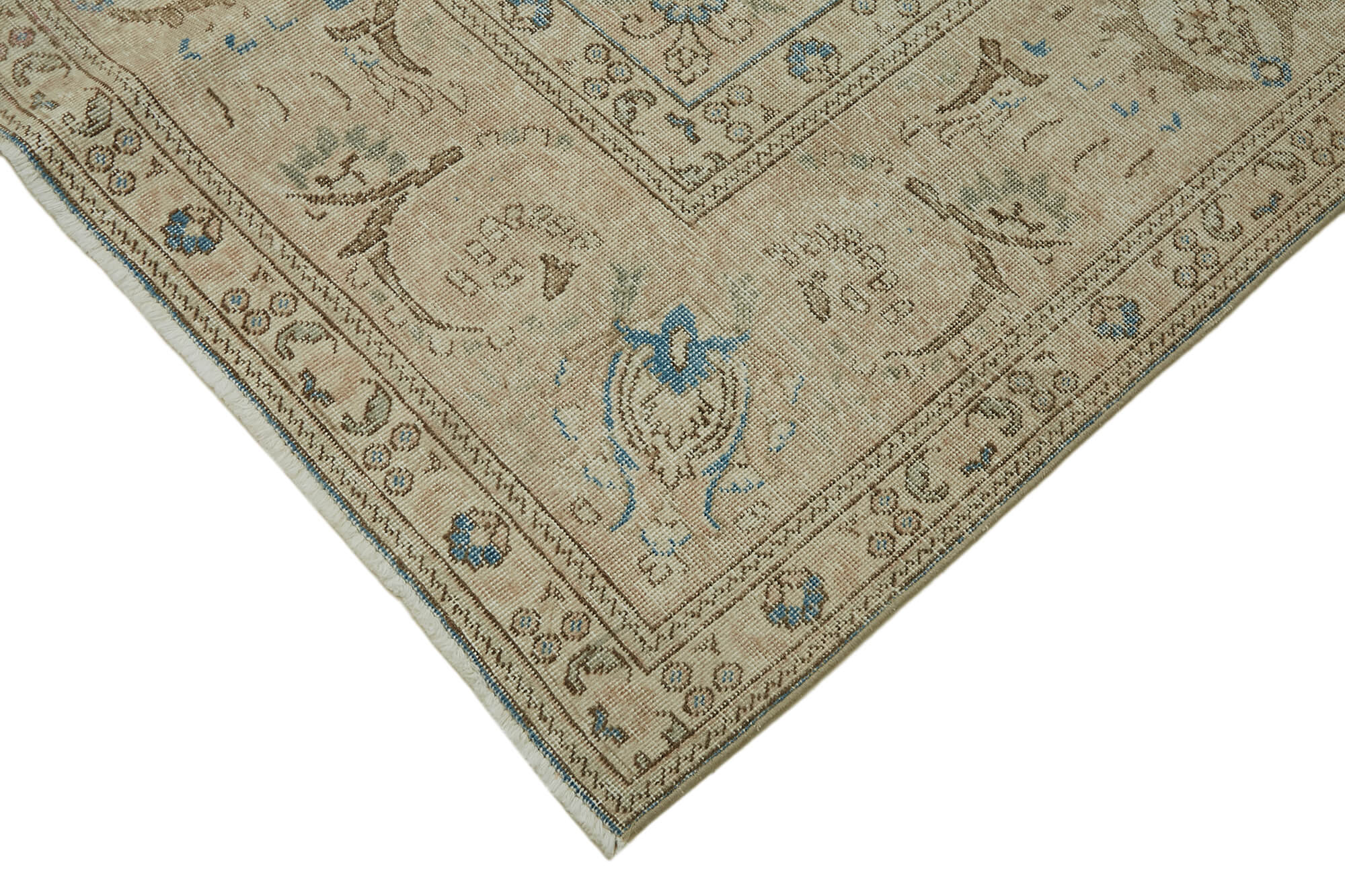 10 x 13 Beige Vintage Large Area Rug - 7625