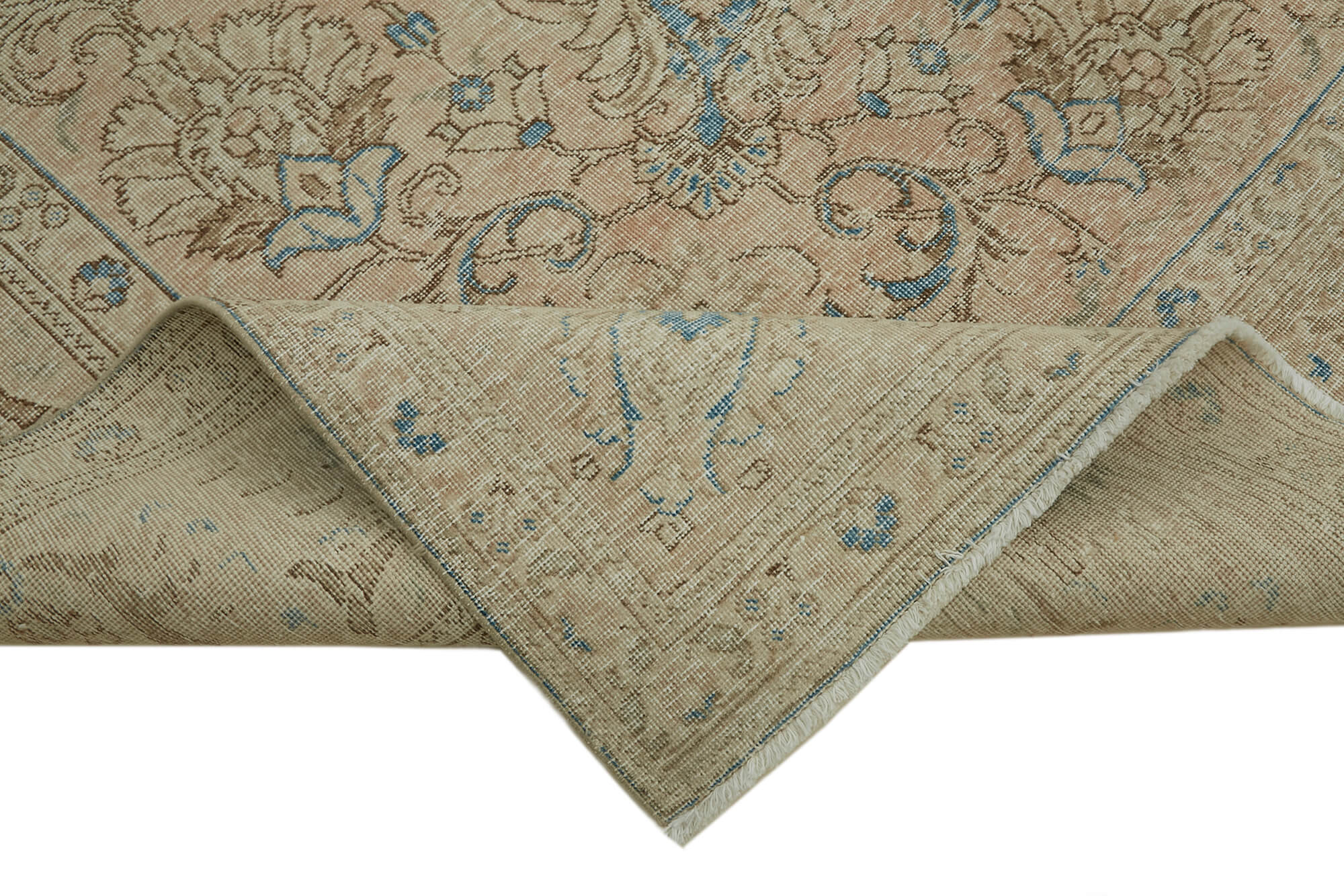 10 x 13 Beige Vintage Large Area Rug - 7625