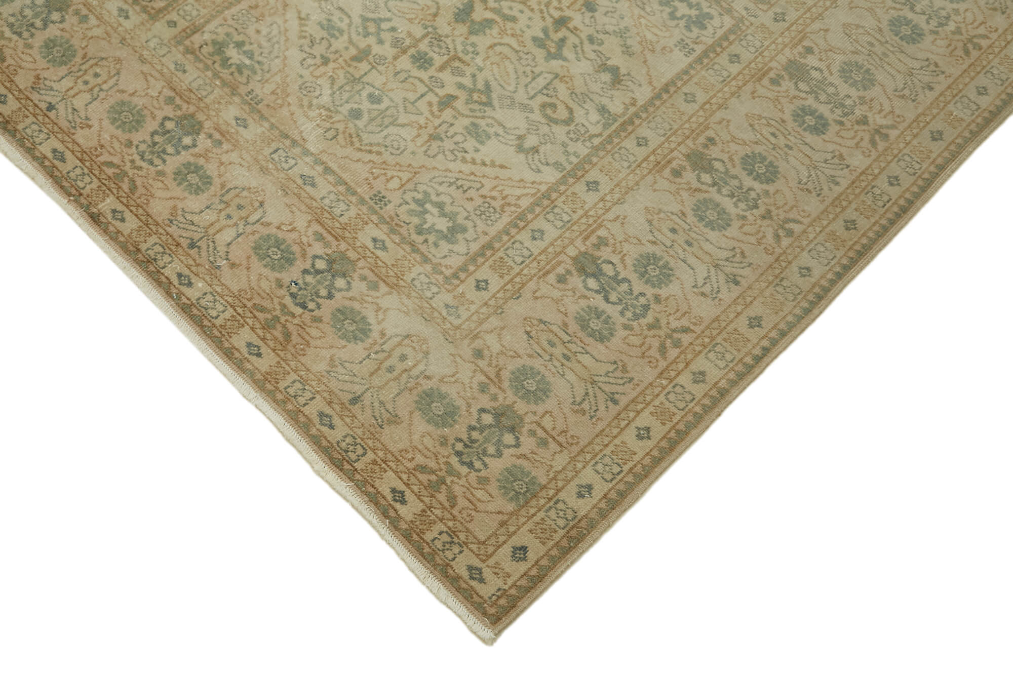 9 x 13 Beige Vintage Large Area Rug - 7628