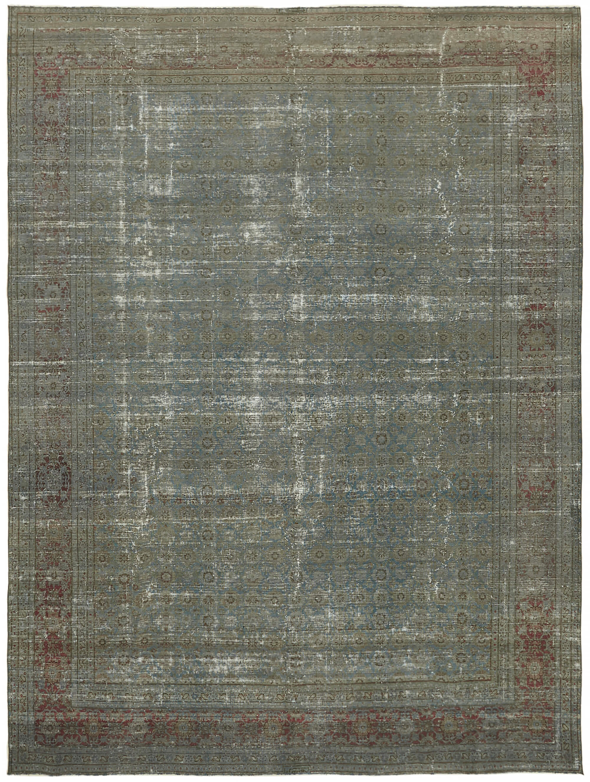 10 x 13 Grey Overdyed Large Area Rug - 7629