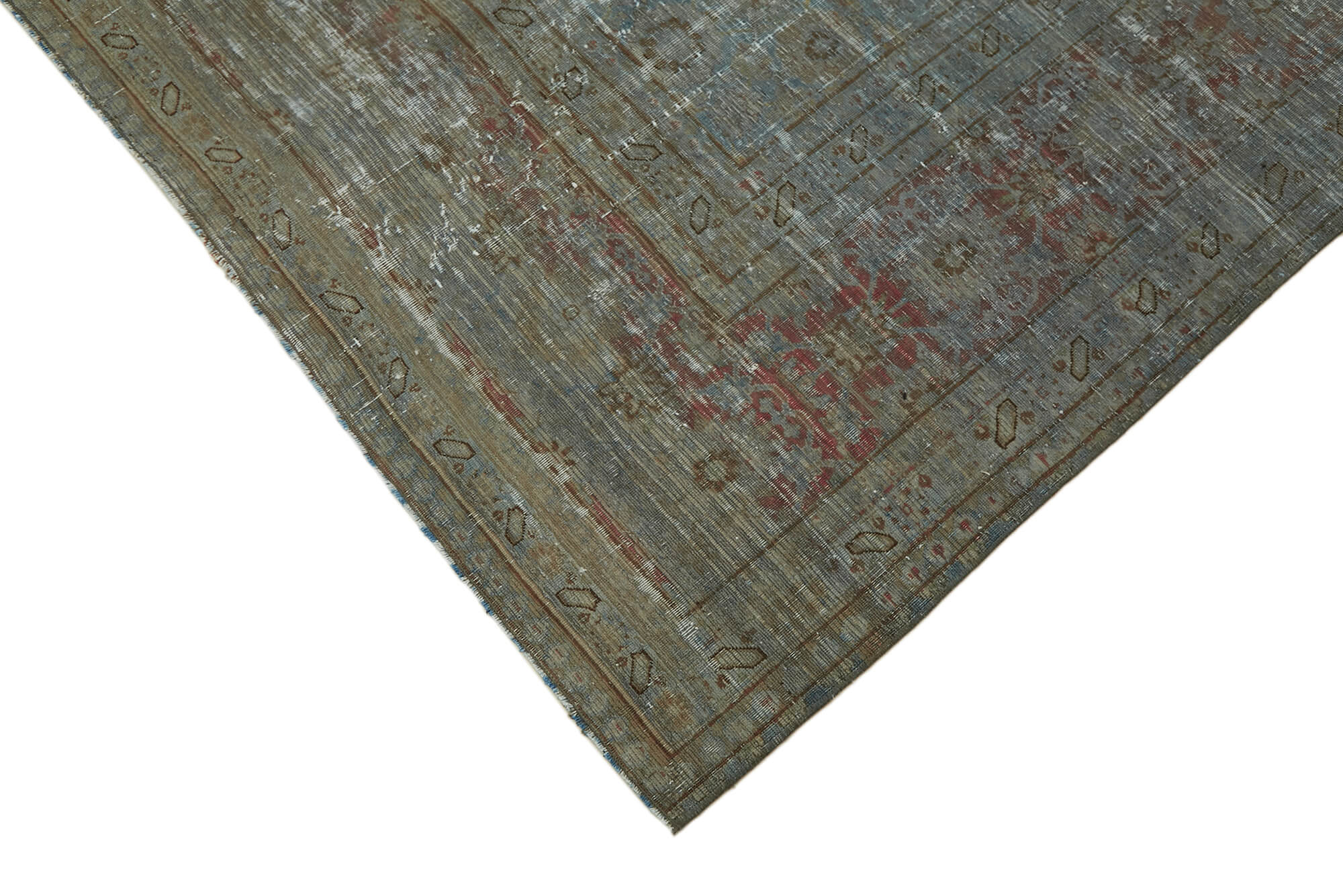 10 x 13 Grey Overdyed Large Area Rug - 7629