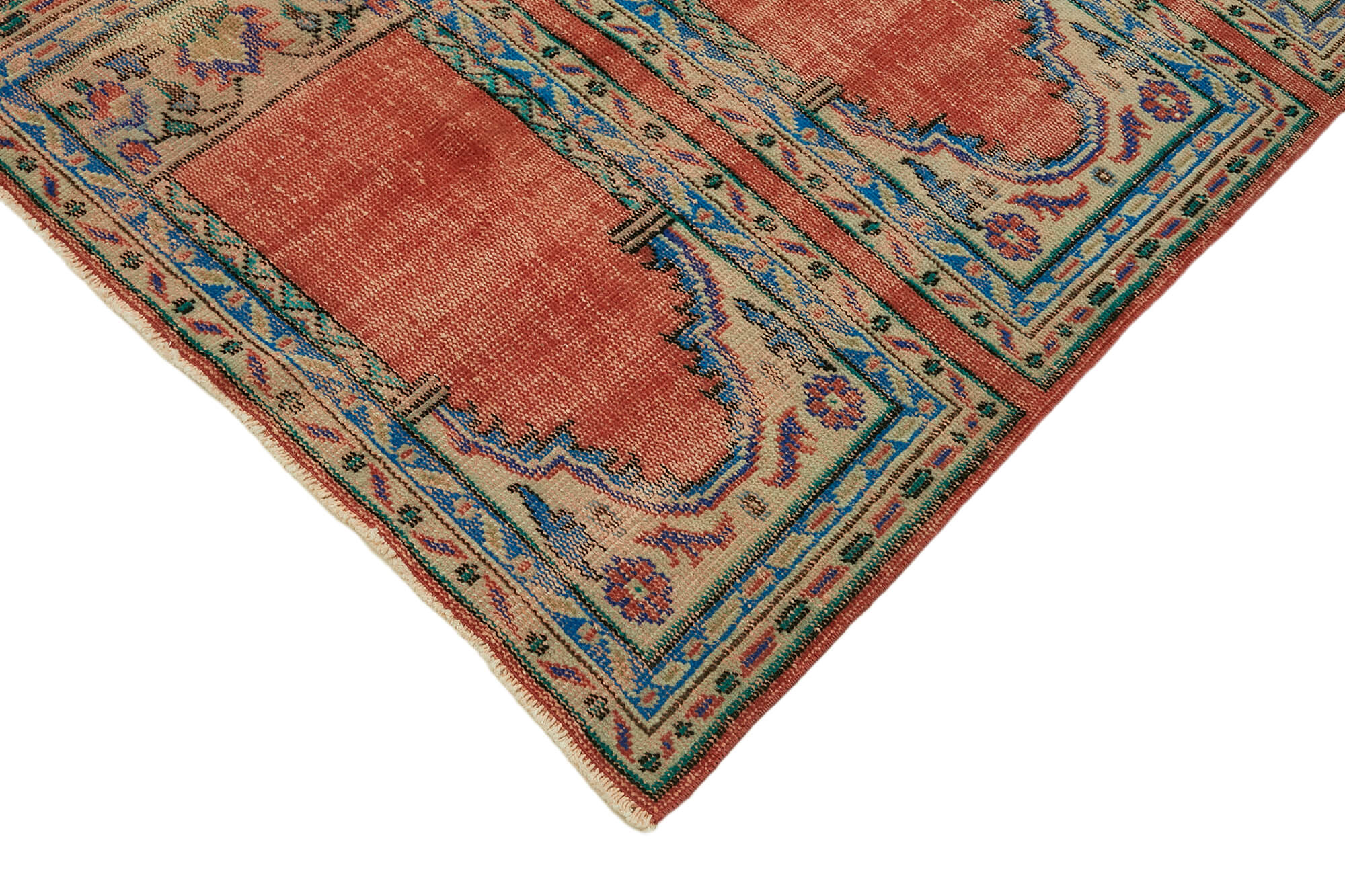 7 x 13 Beige Vintage Large Area Rug - 7640