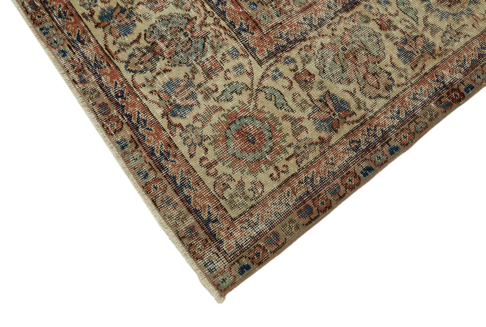 8 x 11 Beige Vintage Large Area Rug - 7646