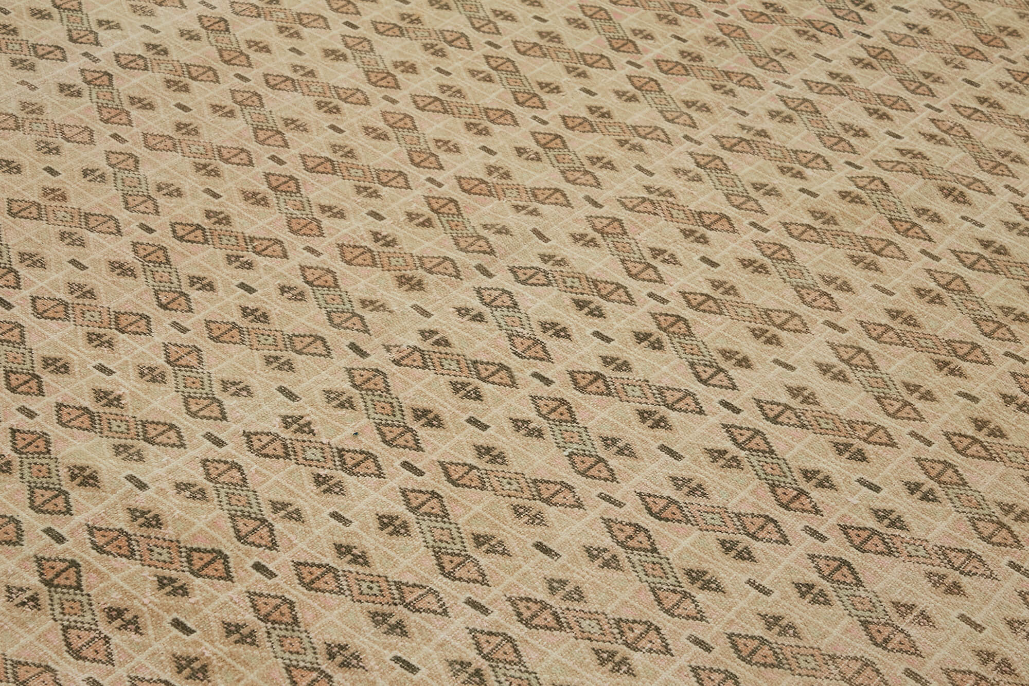 9 x 11 Beige Vintage Large Area Rug - 7648