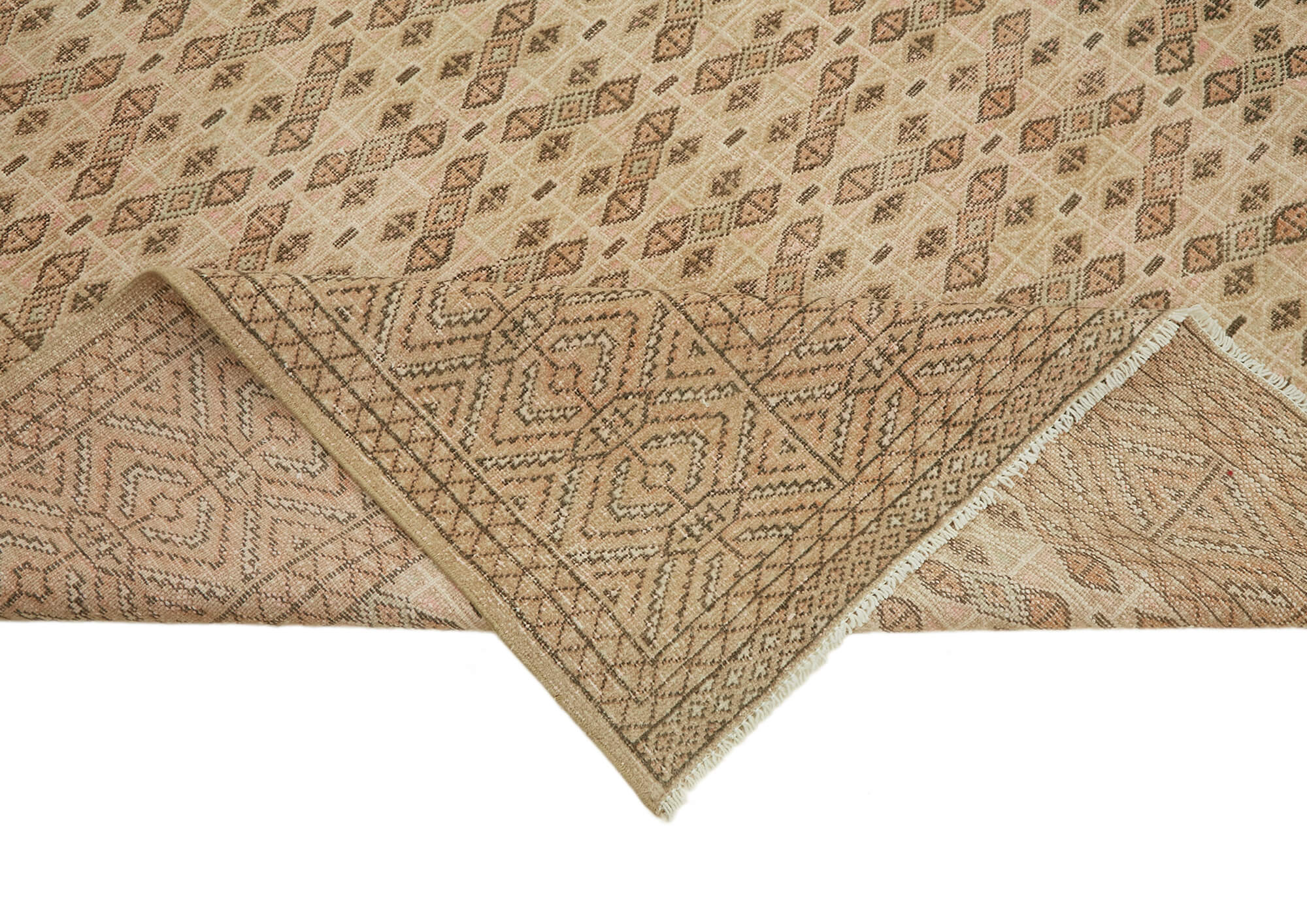 9 x 11 Beige Vintage Large Area Rug - 7648