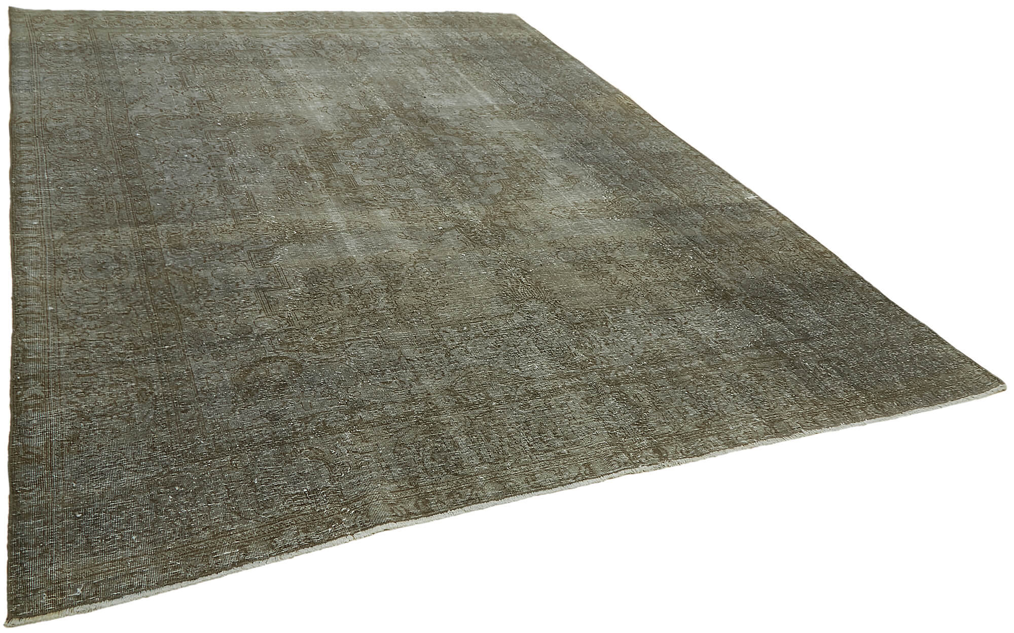 9 x 12 Grey Overdyed Large Area Rug - 7650