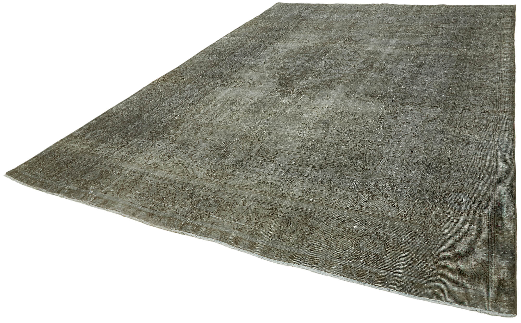 9 x 12 Grey Overdyed Large Area Rug - 7650