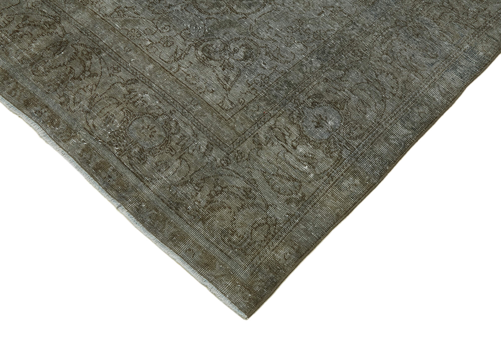 9 x 12 Grey Overdyed Large Area Rug - 7650