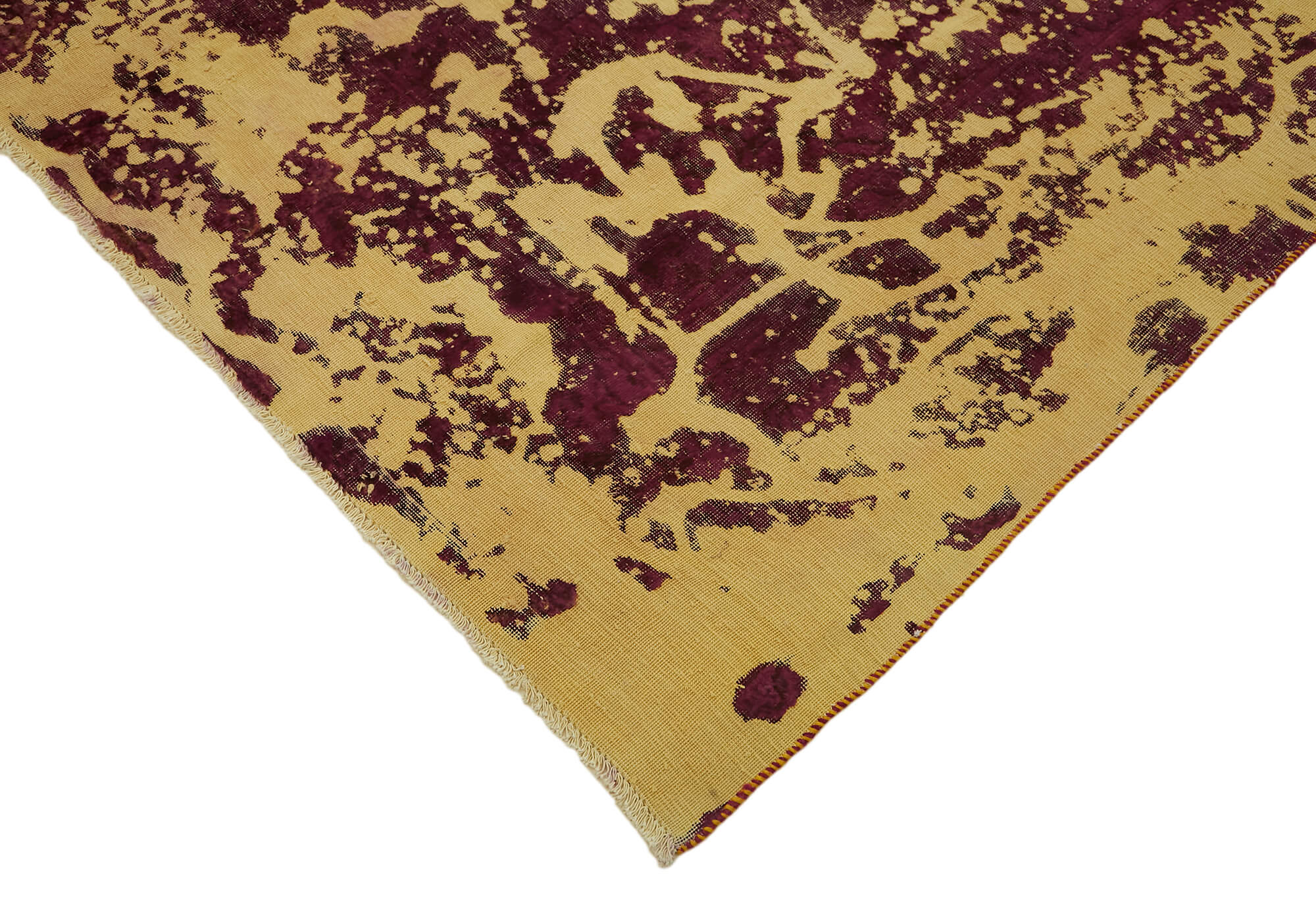 7 x 11 Yellow Overdyed Large Area Rug - 7654