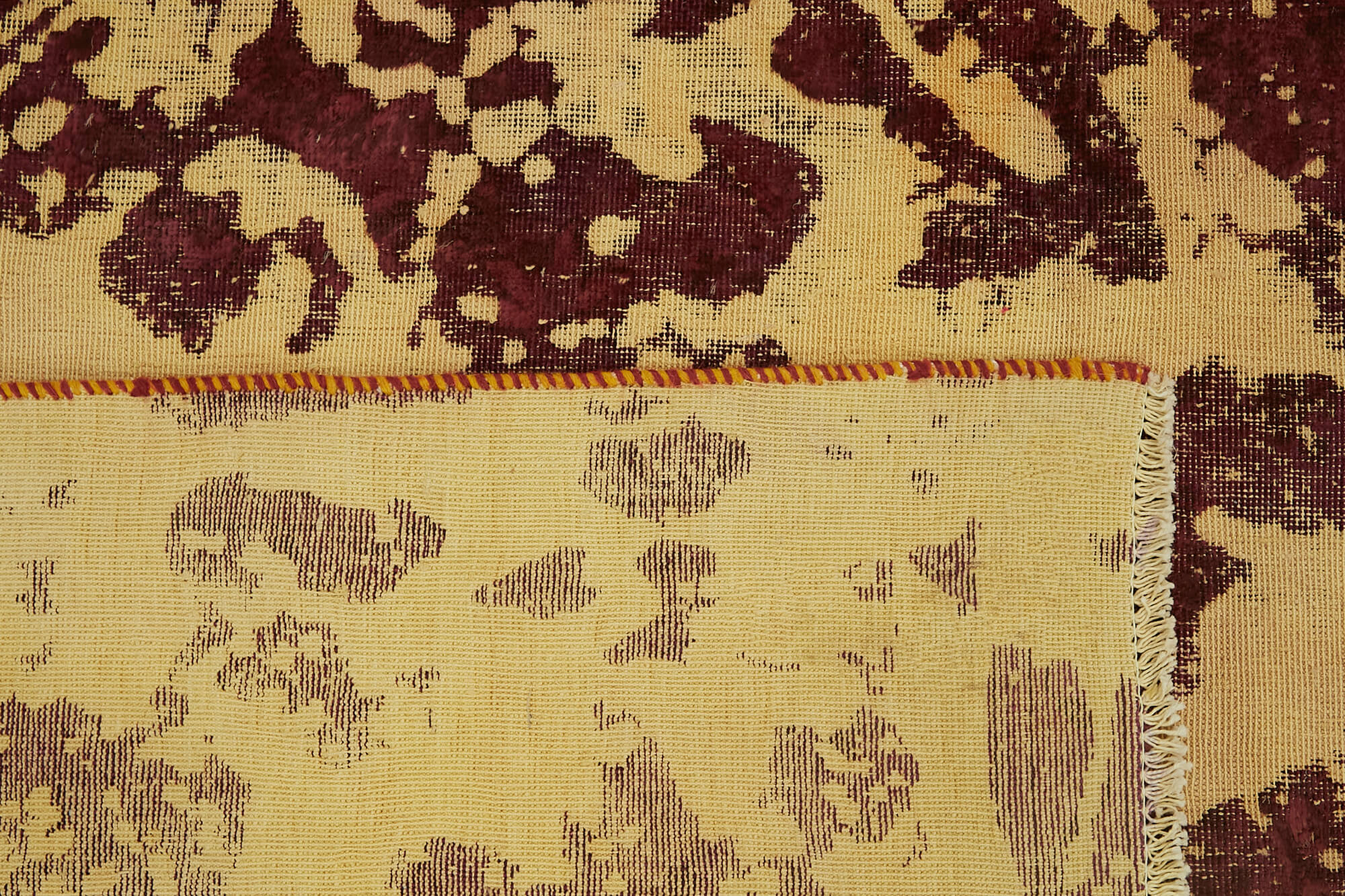 7 x 11 Yellow Overdyed Large Area Rug - 7654