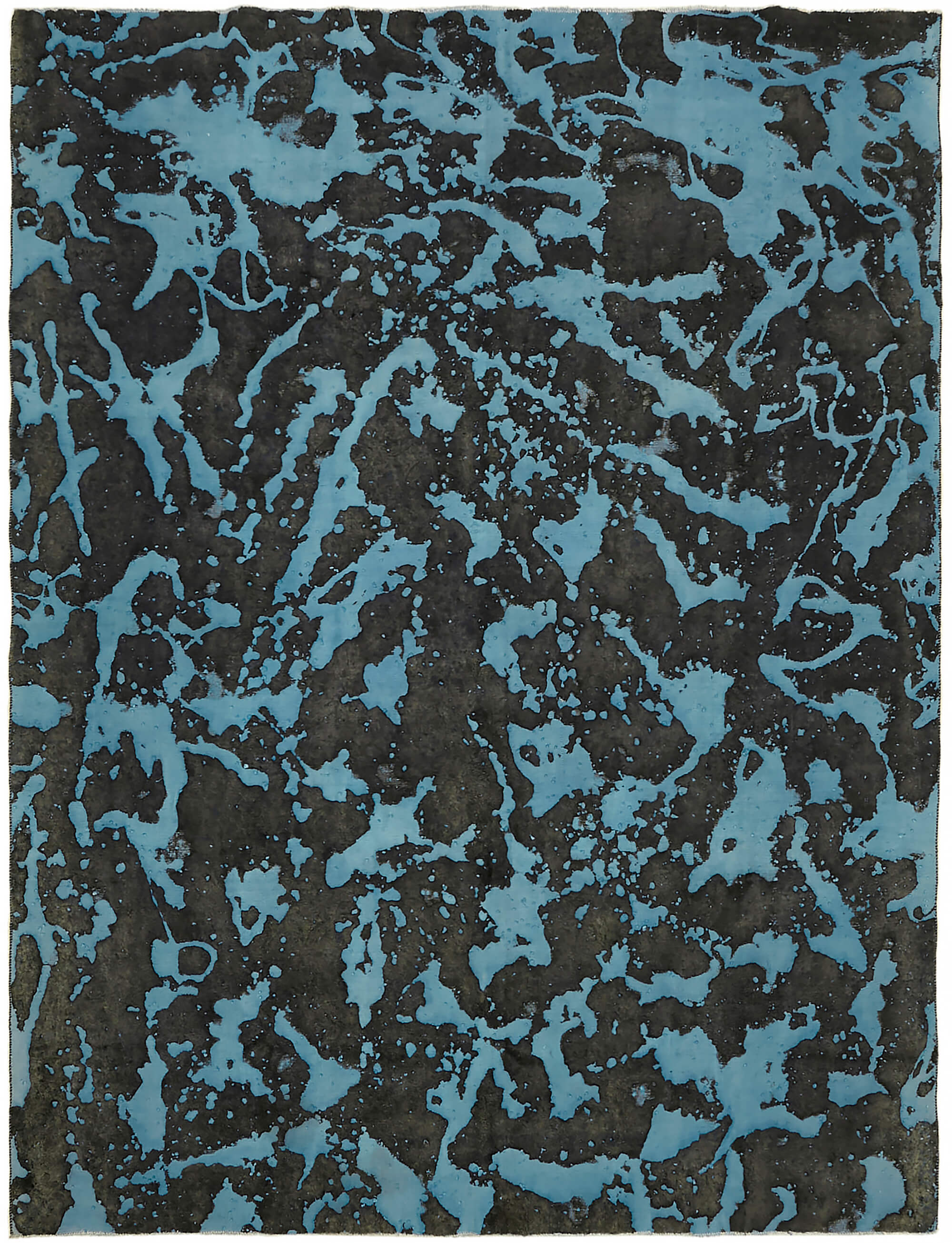 9 x 12 Blue Overdyed Large Area Rug - 7657