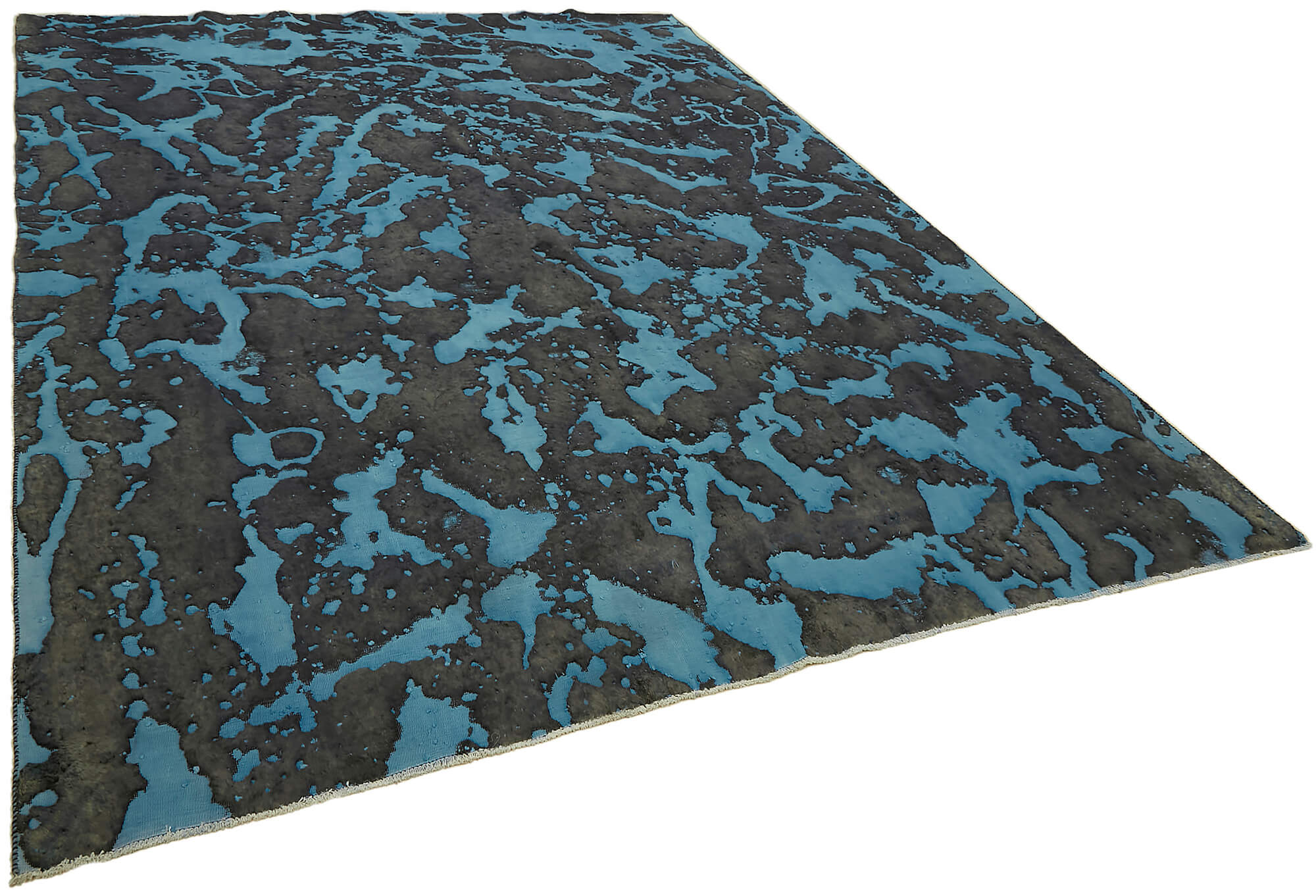 9 x 12 Blue Overdyed Large Area Rug - 7657