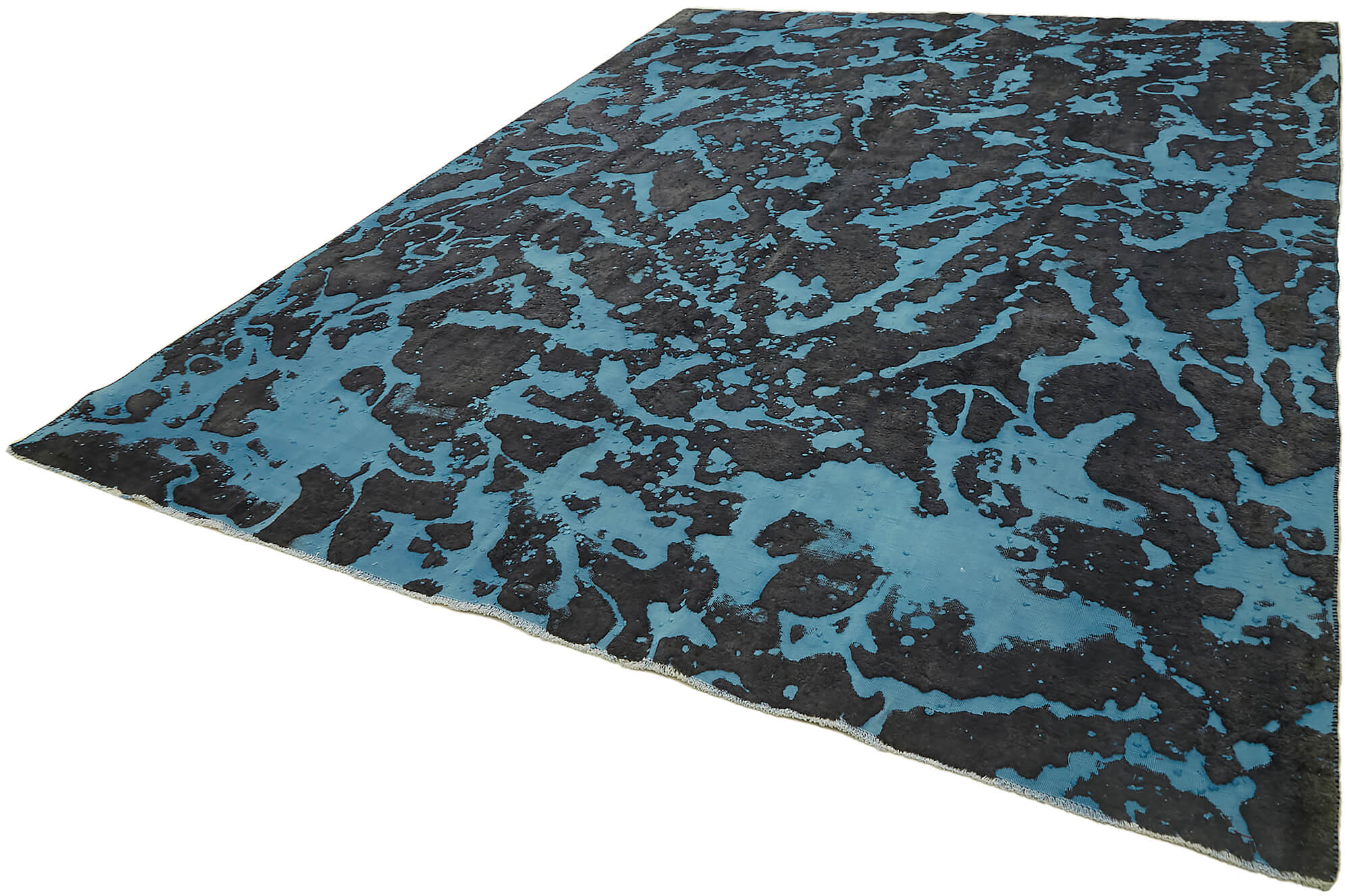 9 x 12 Blue Overdyed Large Area Rug - 7657