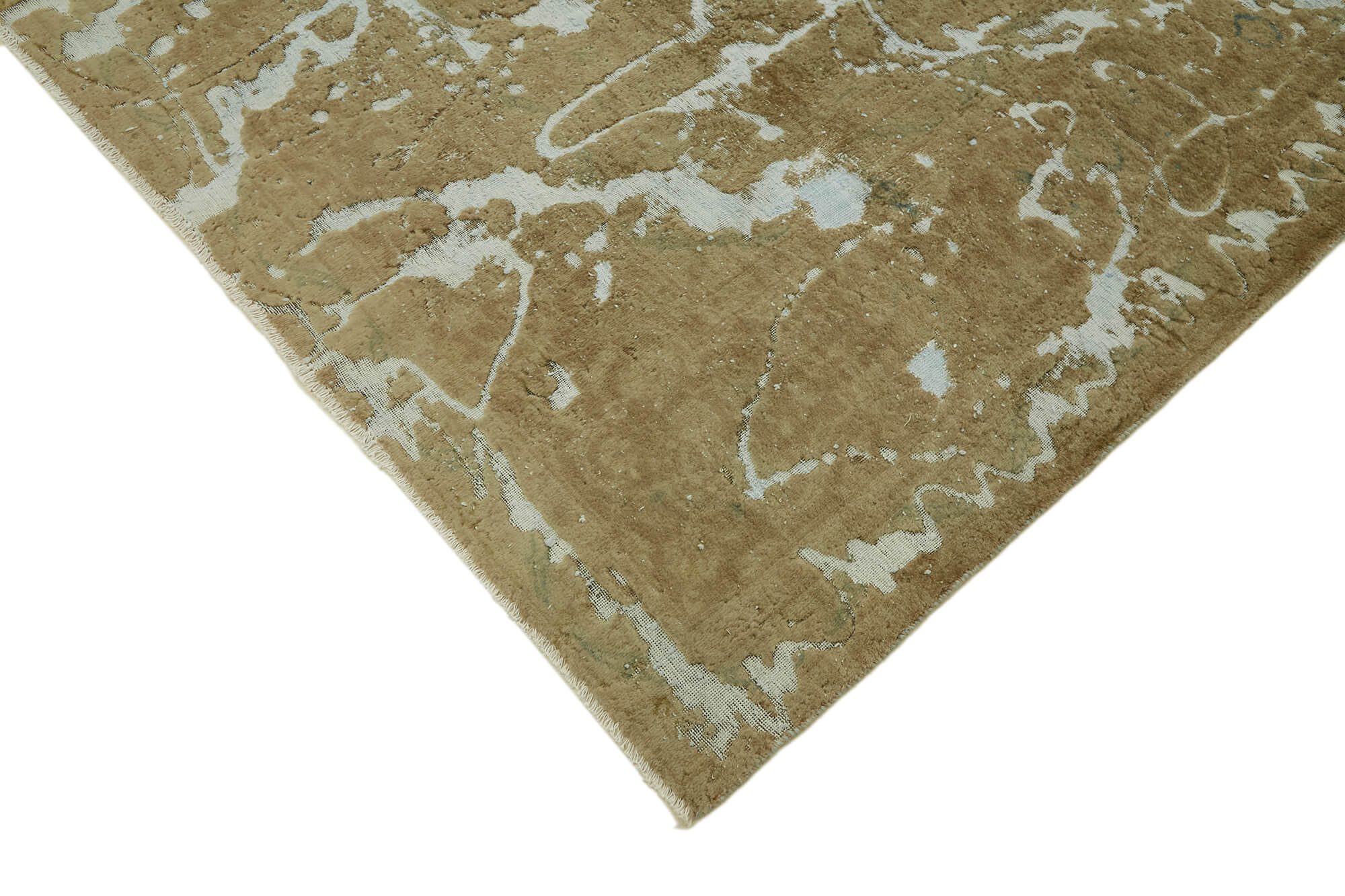 9 x 12 Beige Overdyed Large Area Rug - 7660