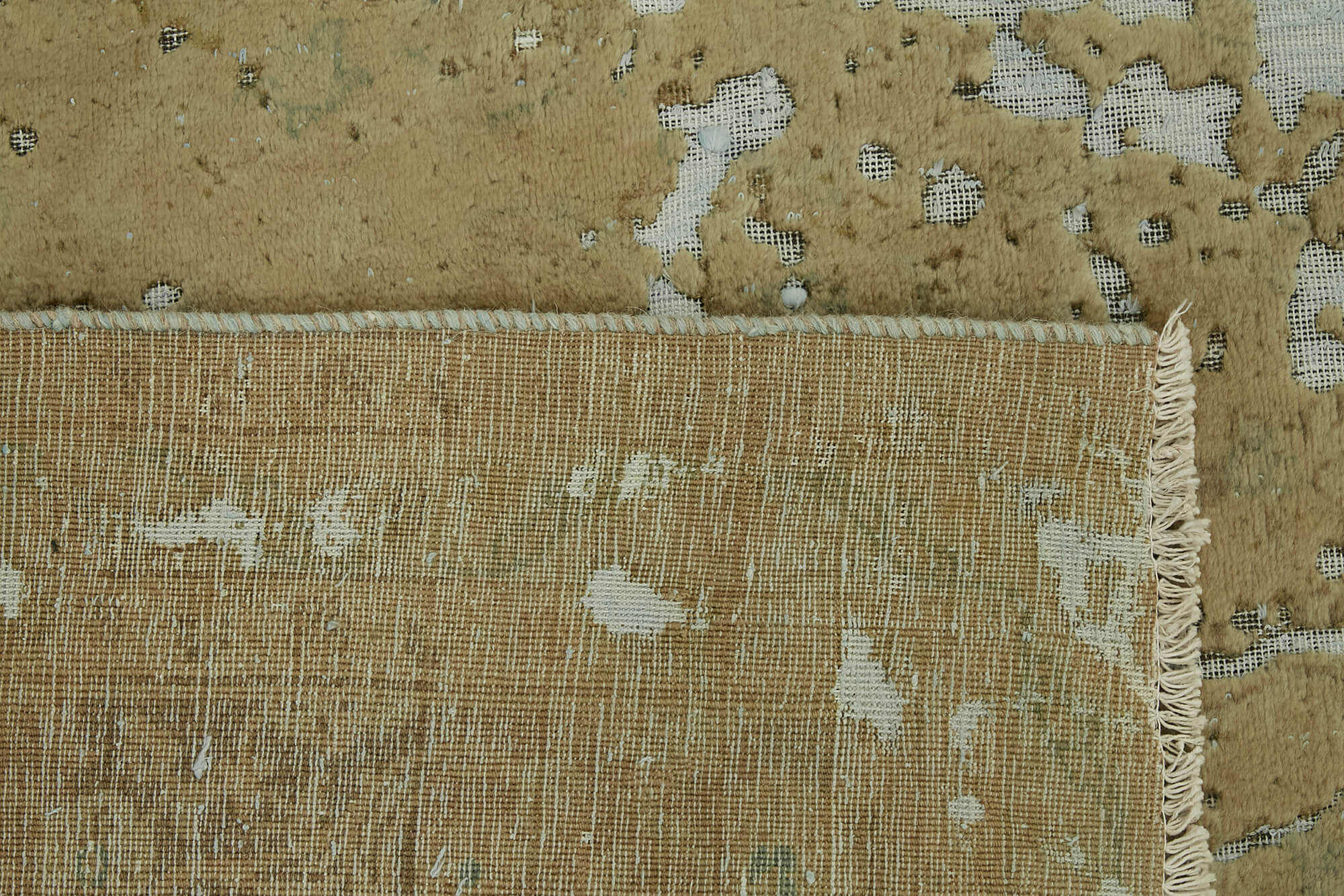 9 x 12 Beige Overdyed Large Area Rug - 7660