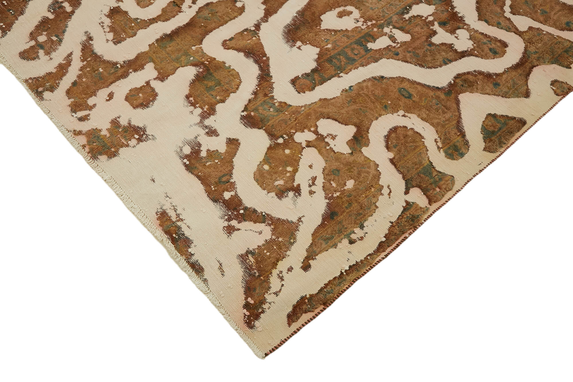 8 x 11 Beige Overdyed Large Area Rug - 7661