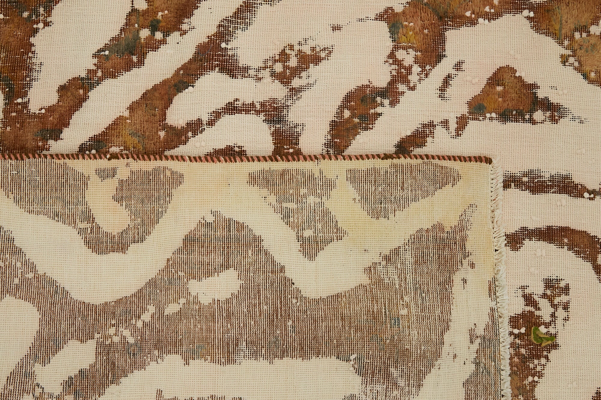 8 x 11 Beige Overdyed Large Area Rug - 7661