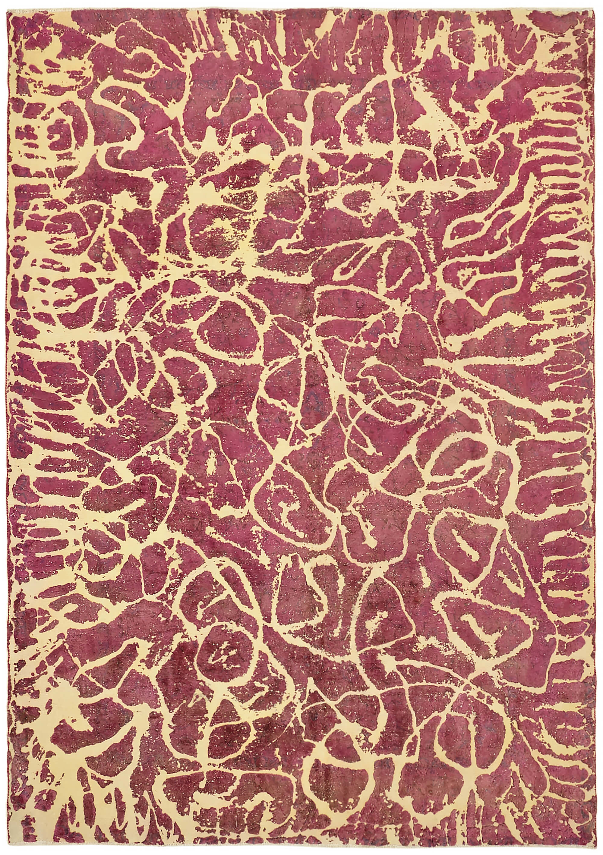 9 x 13 Pink Overdyed Large Area Rug - 7662