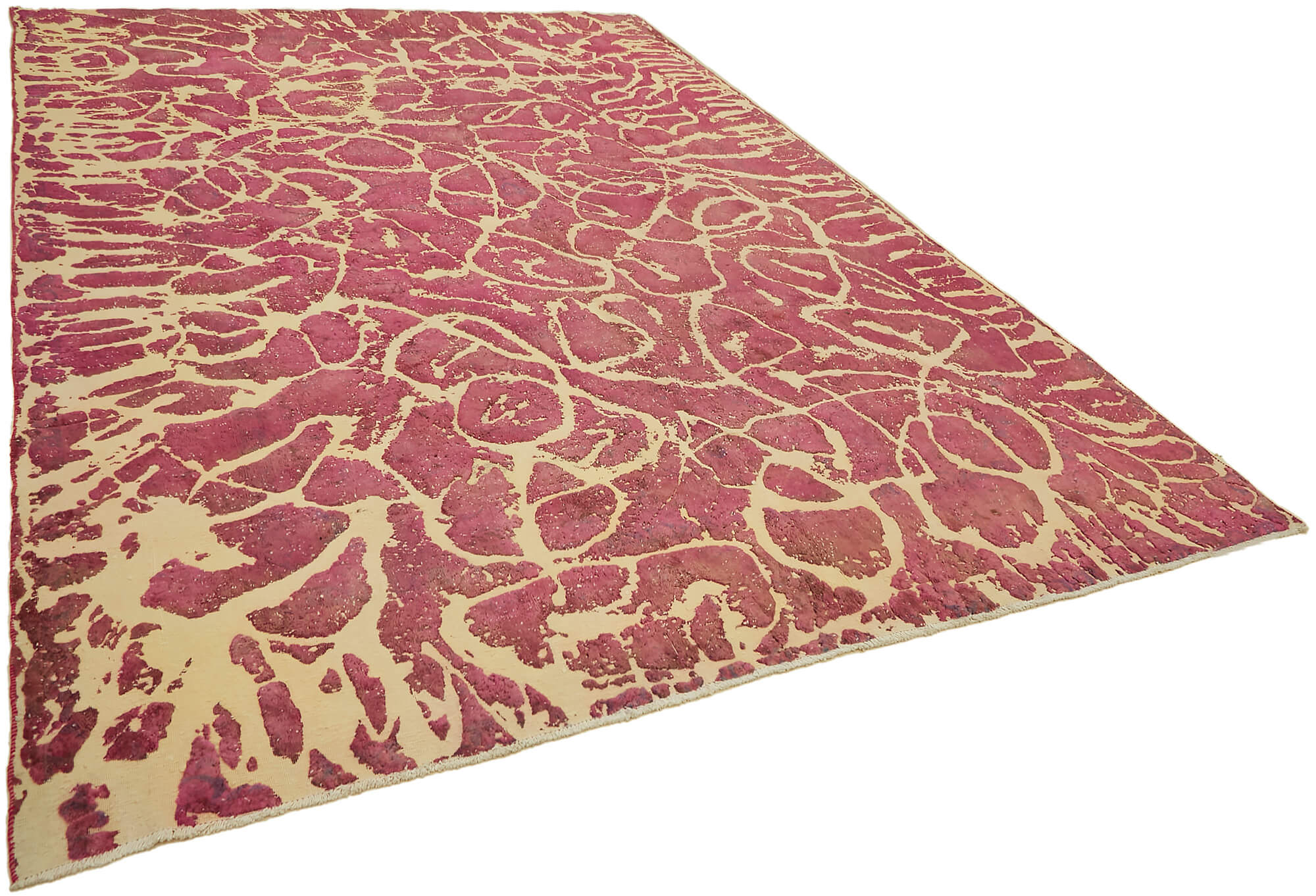 9 x 13 Pink Overdyed Large Area Rug - 7662