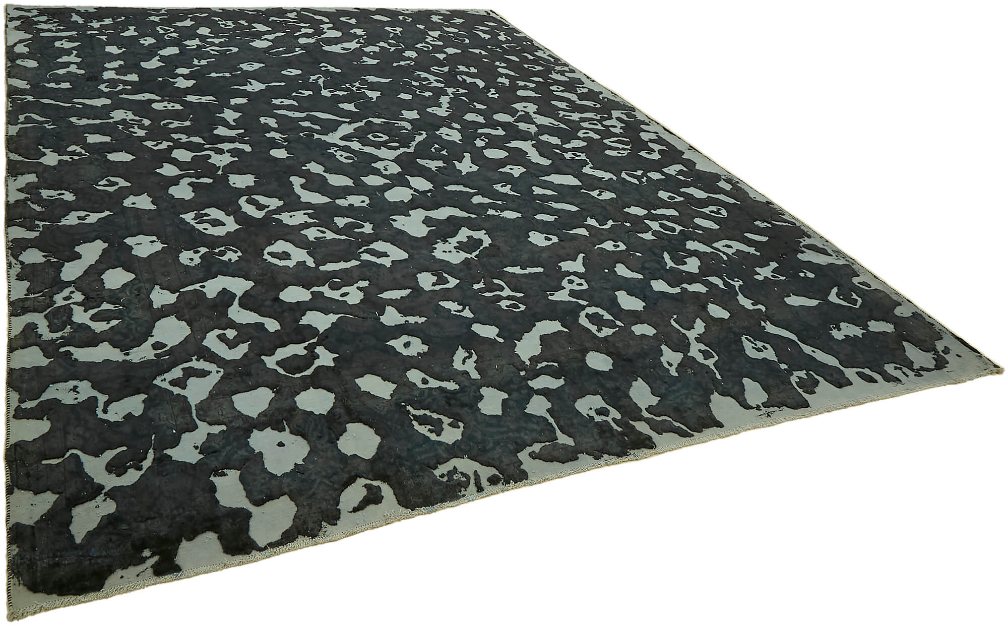 10 x 14 Grey Overdyed Large Area Rug - 7665