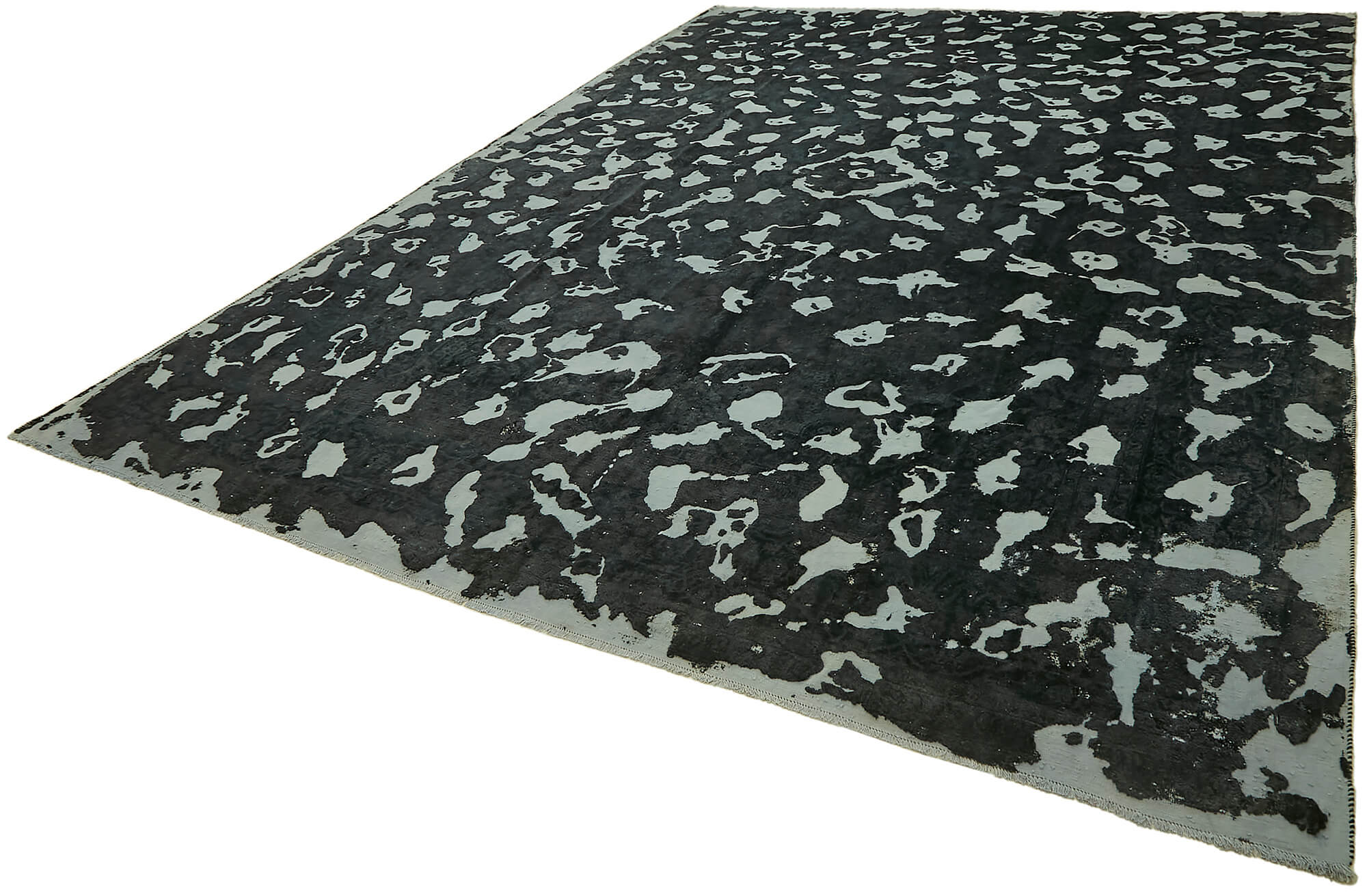 10 x 14 Grey Overdyed Large Area Rug - 7665