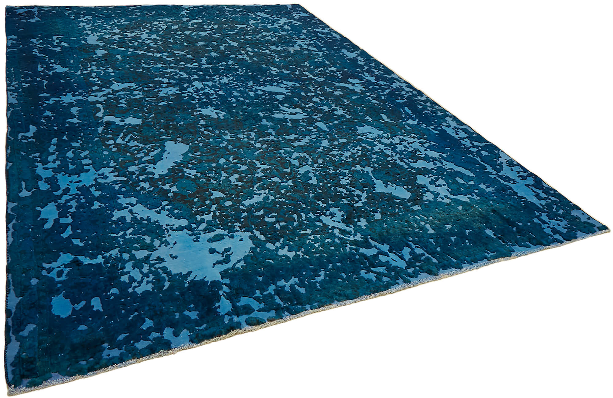 9 x 12 Blue Overdyed Large Area Rug - 7667