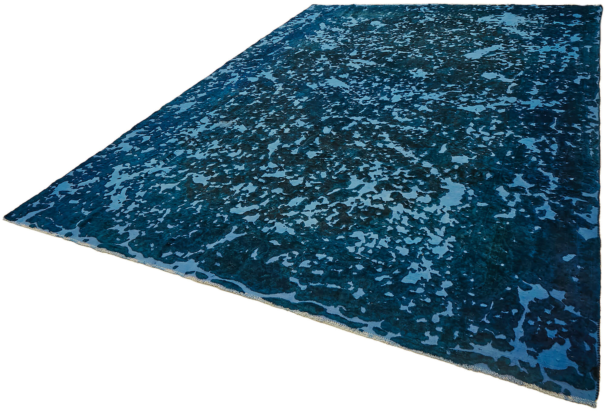 9 x 12 Blue Overdyed Large Area Rug - 7667