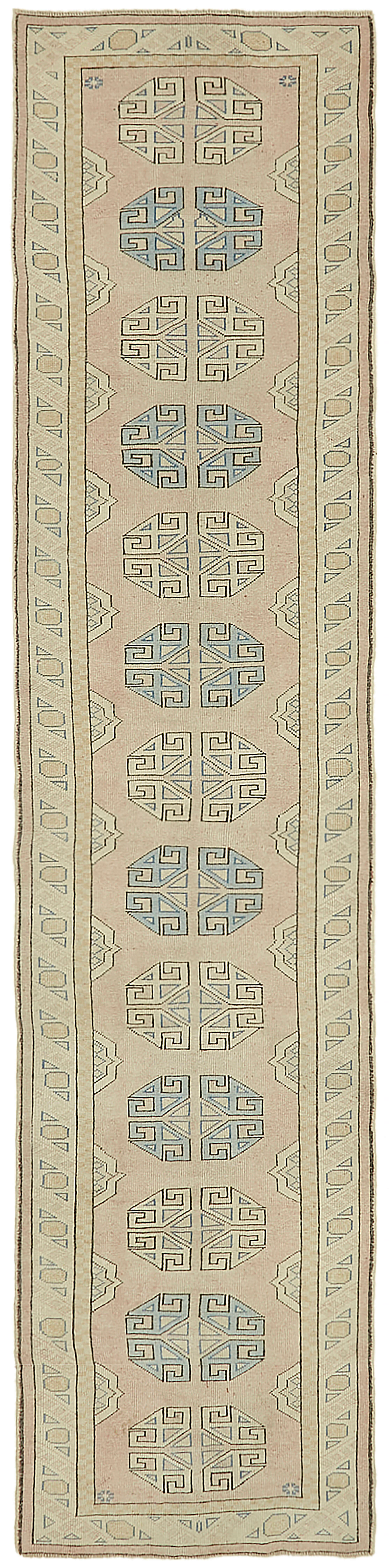 3 x 14 Beige Anatolian Runner Rug - 7822