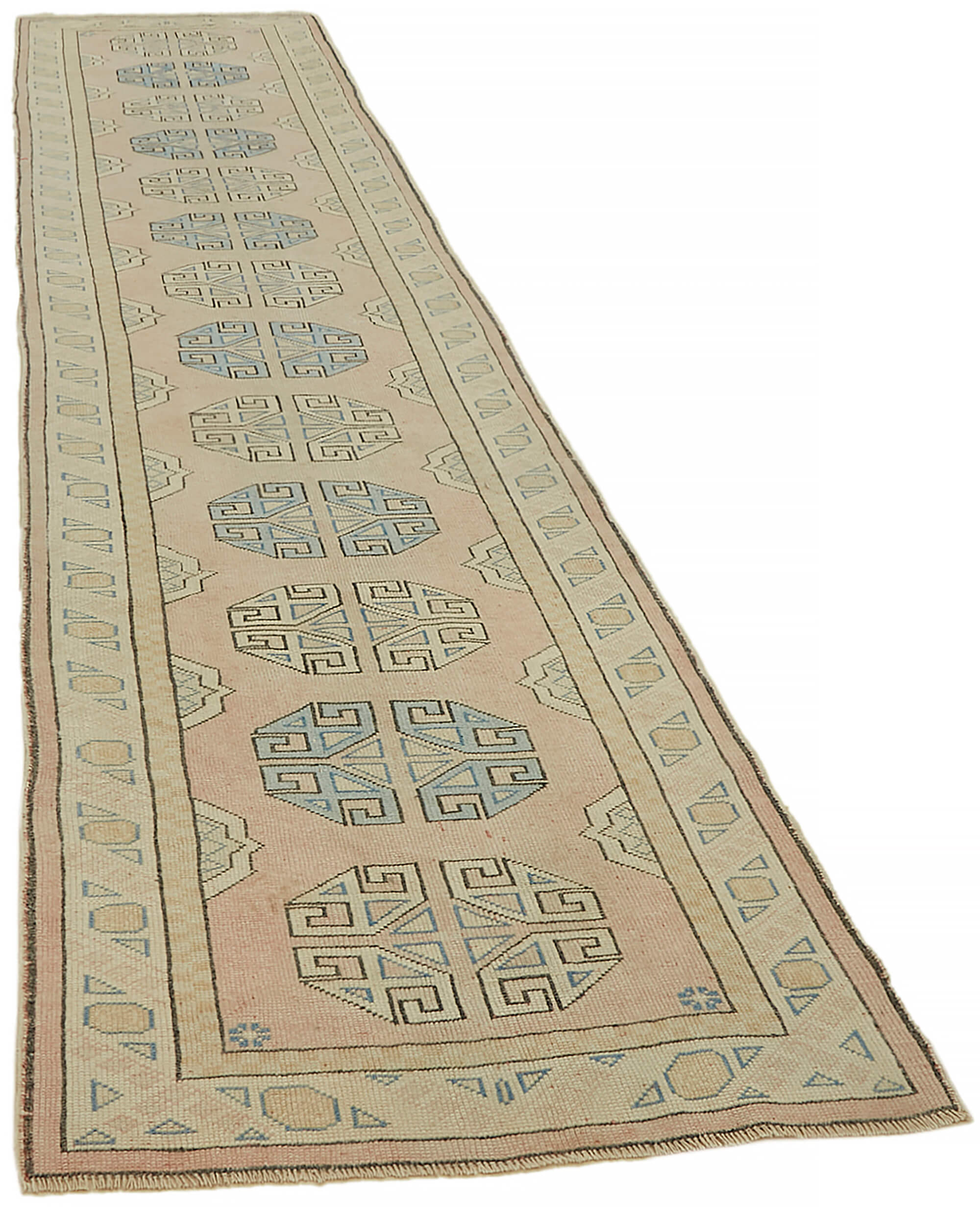 3 x 14 Beige Anatolian Runner Rug - 7822