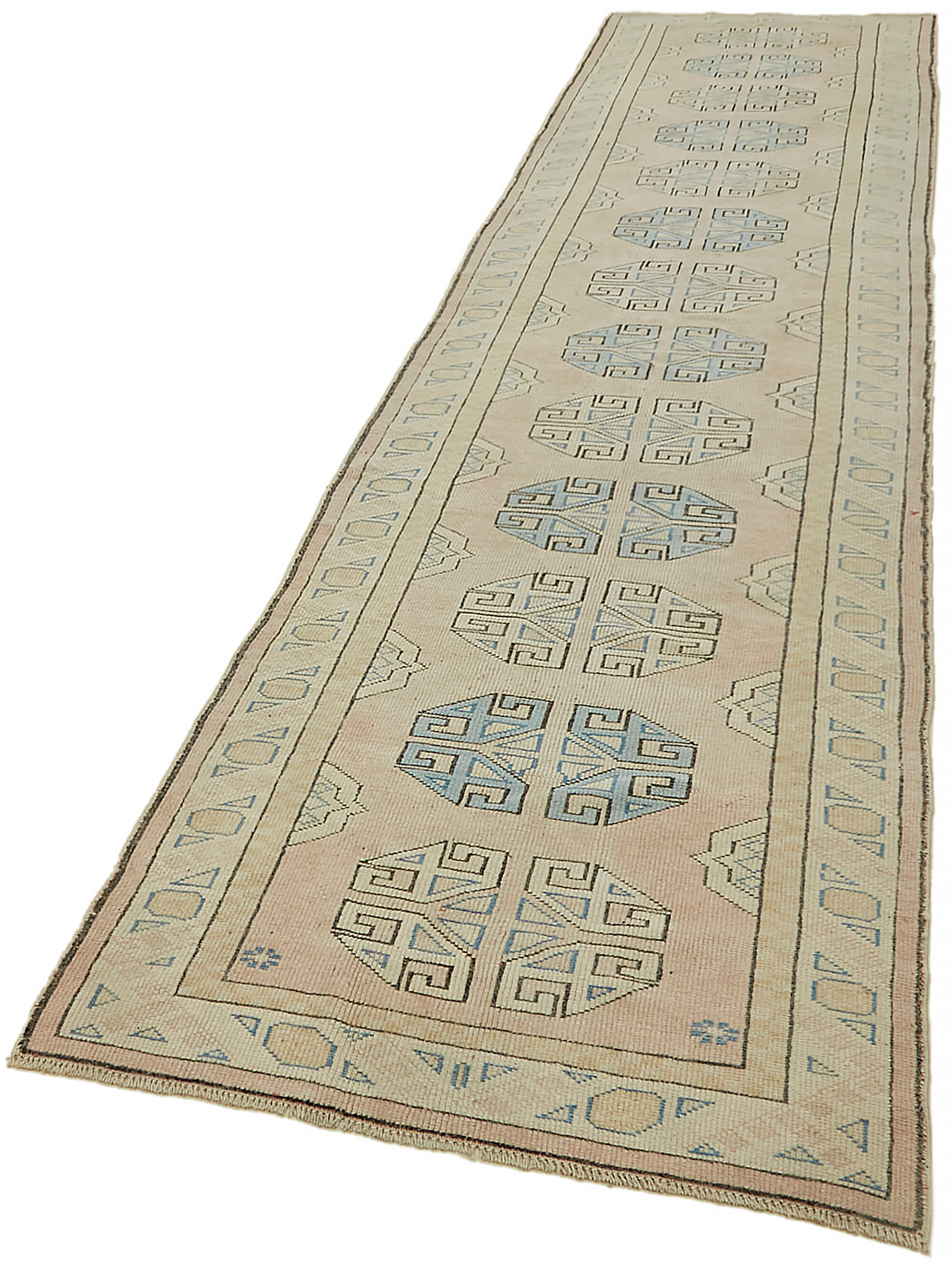 3 x 14 Beige Anatolian Runner Rug - 7822