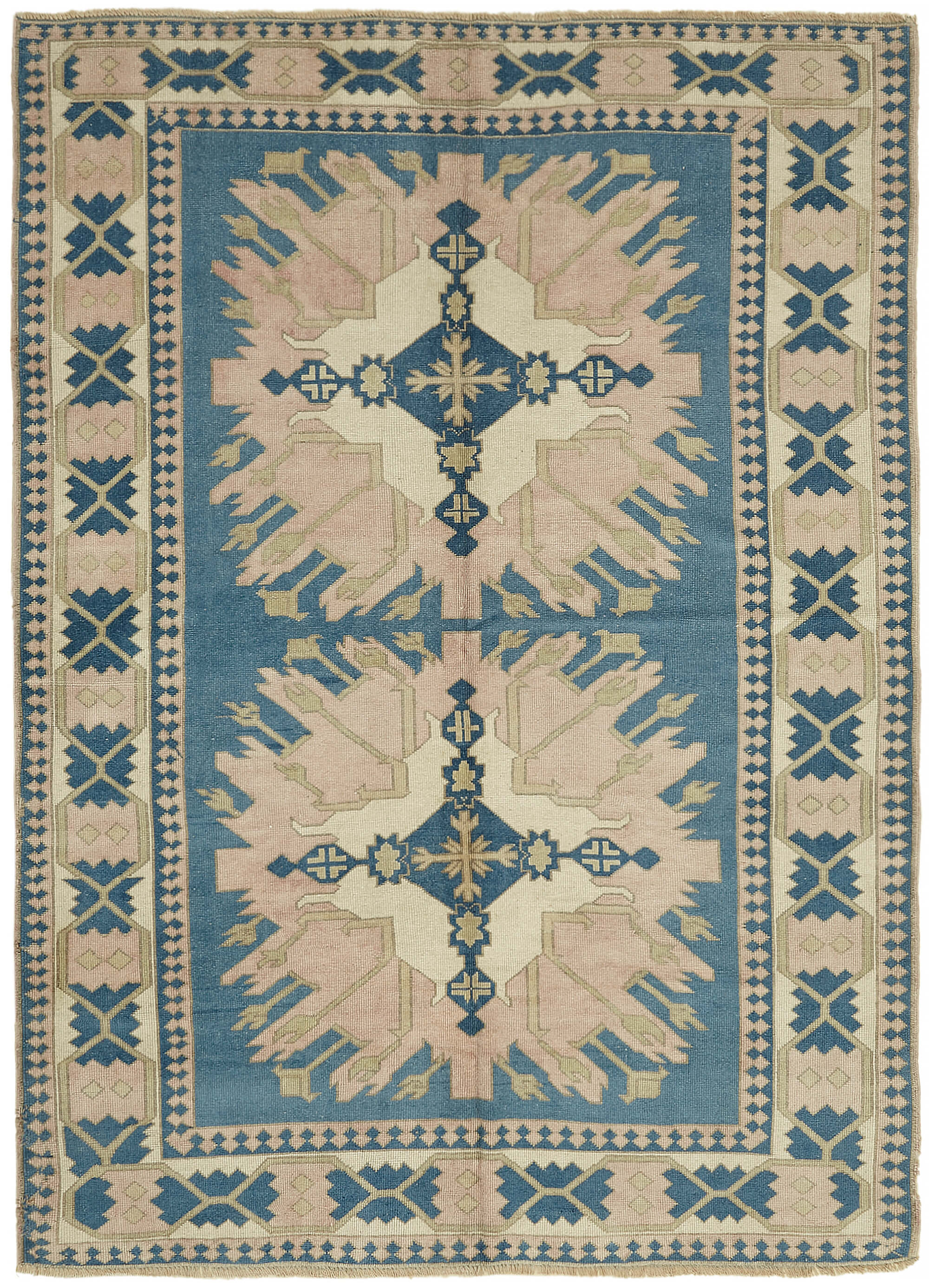 7 x 9 Beige Anatolian Rug - 7833