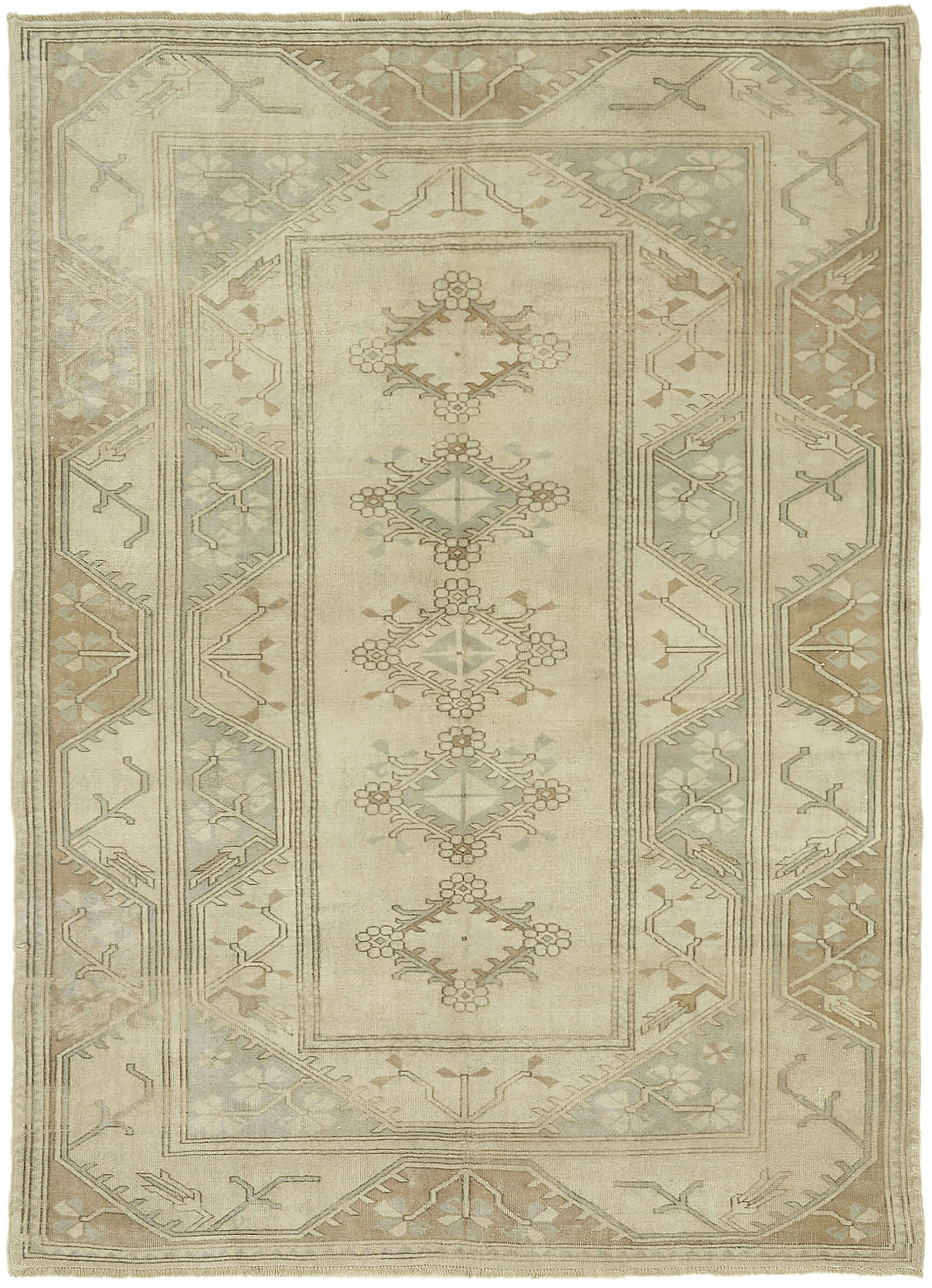 7 x 9 Beige Anatolian Rug - 7834