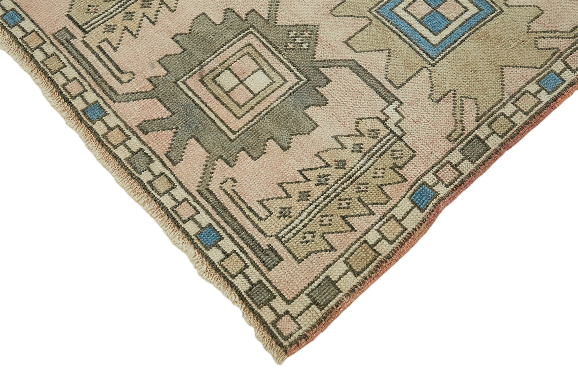 8 x 11 Beige Vintage Large Area Rug - 7840