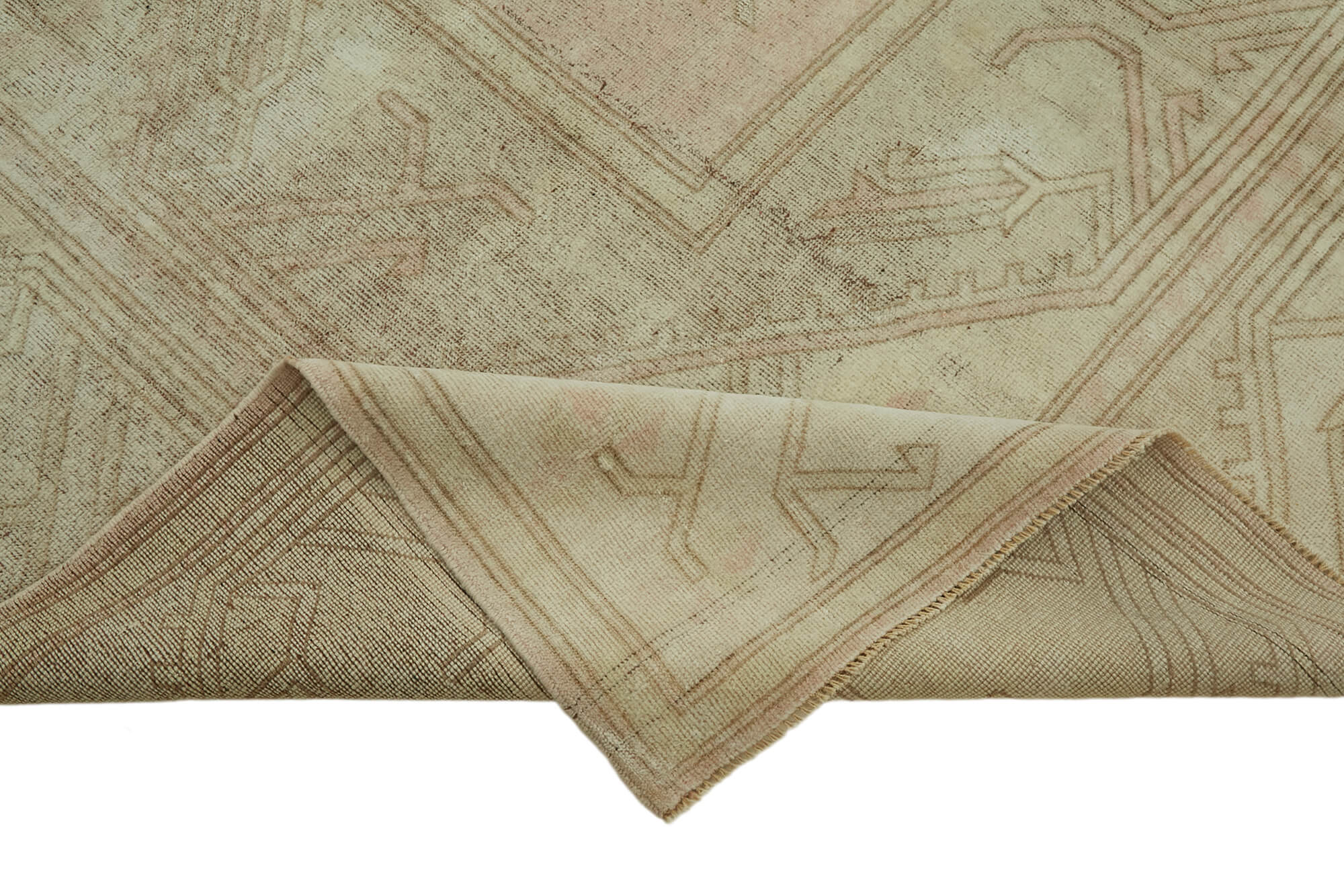 8 x 12 Beige Vintage Large Area Rug - 7841