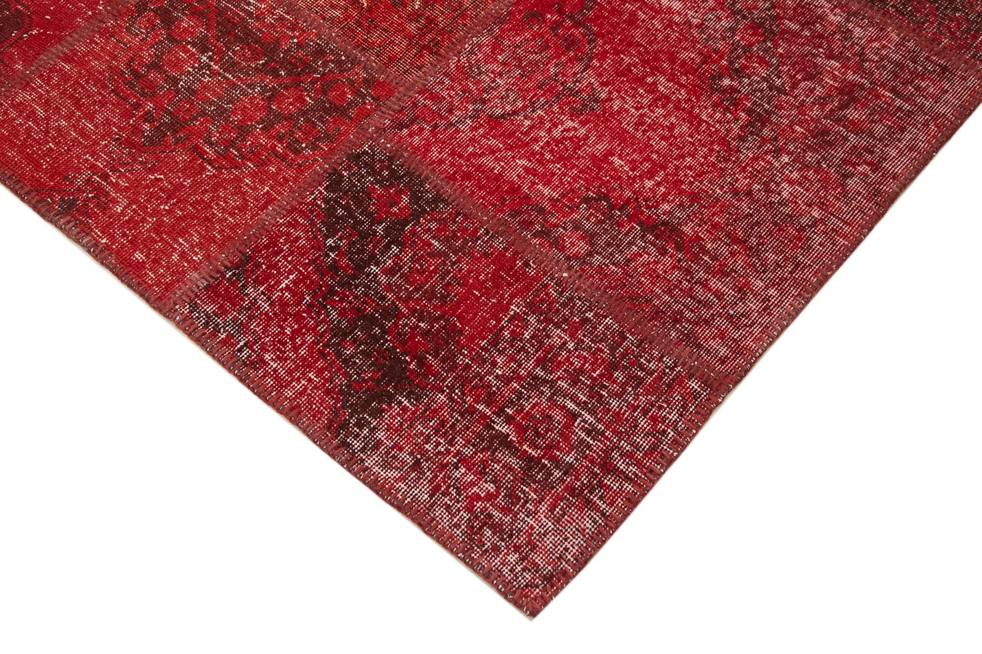 8 x 11 Red Patchwork Rug- 961